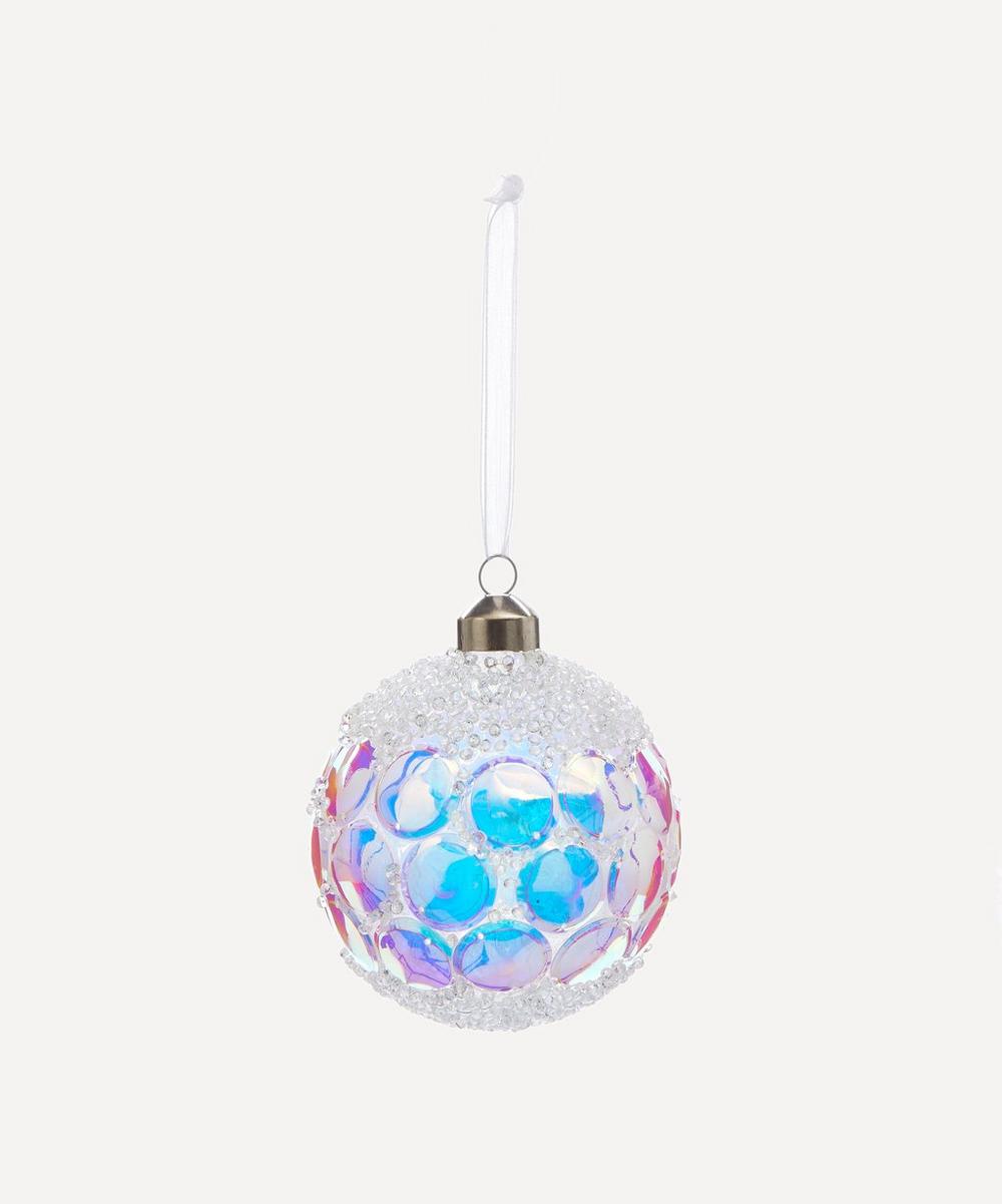 Unspecified Iridescent Sequin Glass Bauble