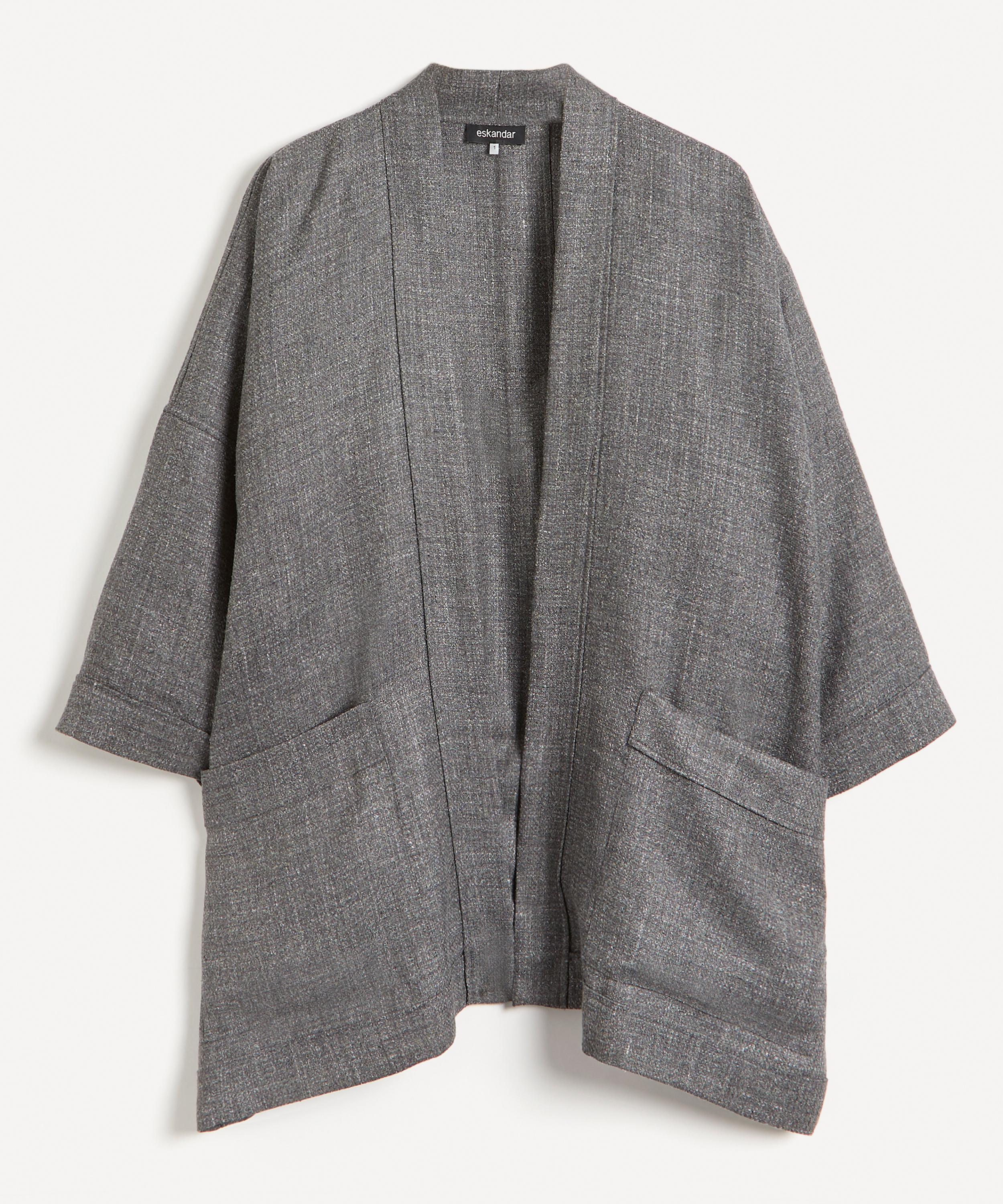 ESKANDAR ESKANDAR WOMEN'S PLEATED OPEN WOOL-BLEND JACKET 000725958