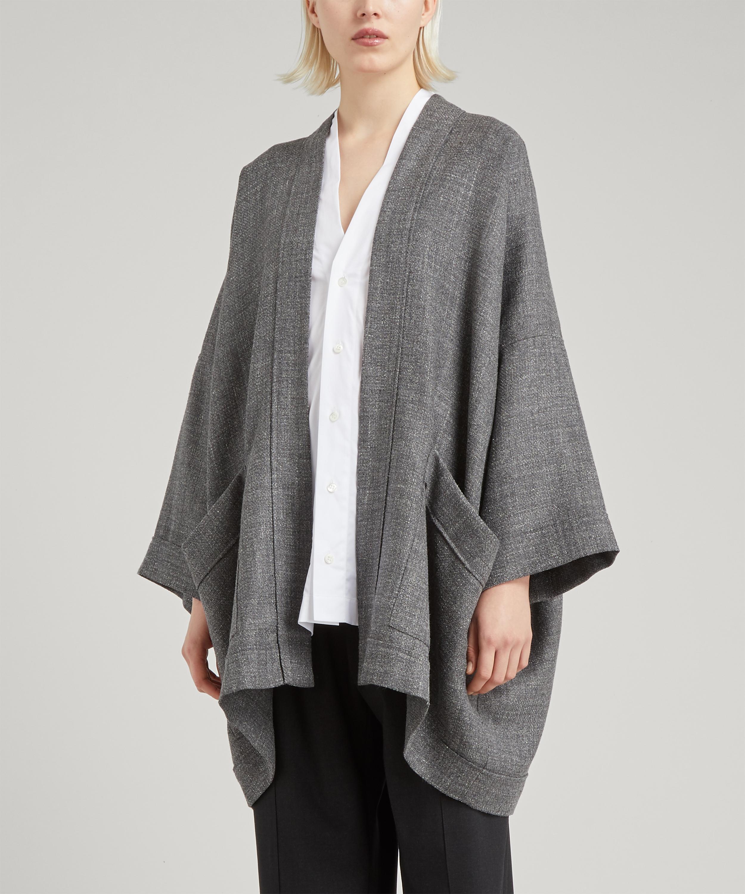 ESKANDAR ESKANDAR WOMEN'S PLEATED OPEN WOOL-BLEND JACKET 000725958