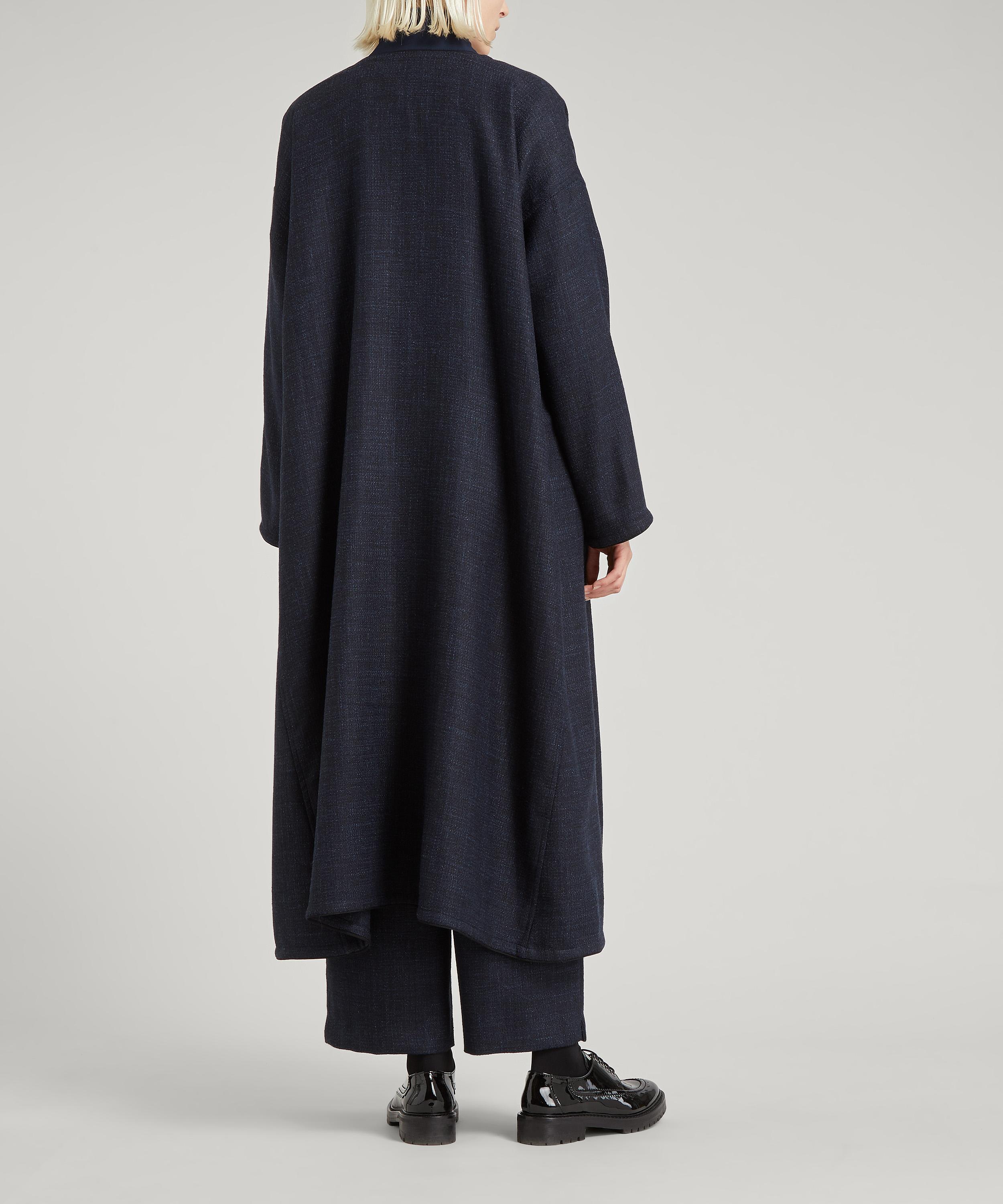 ESKANDAR ESKANDAR WOMEN'S PIPED OPEN FRONT WOOL-BLEND COAT 000725960