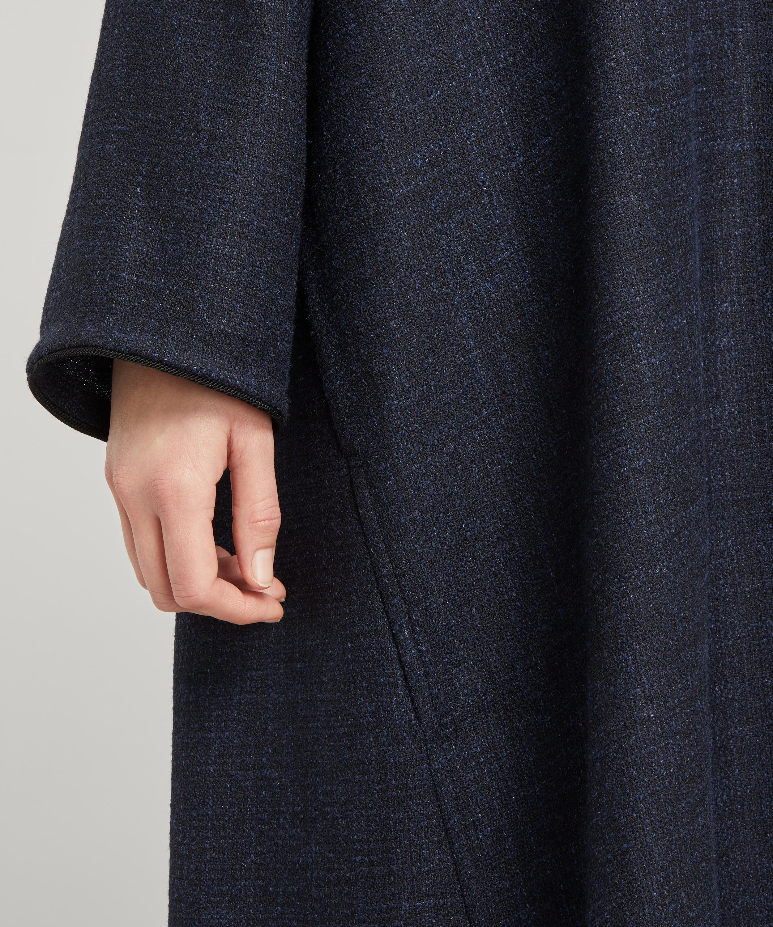 ESKANDAR ESKANDAR WOMEN'S PIPED OPEN FRONT WOOL-BLEND COAT 000725960