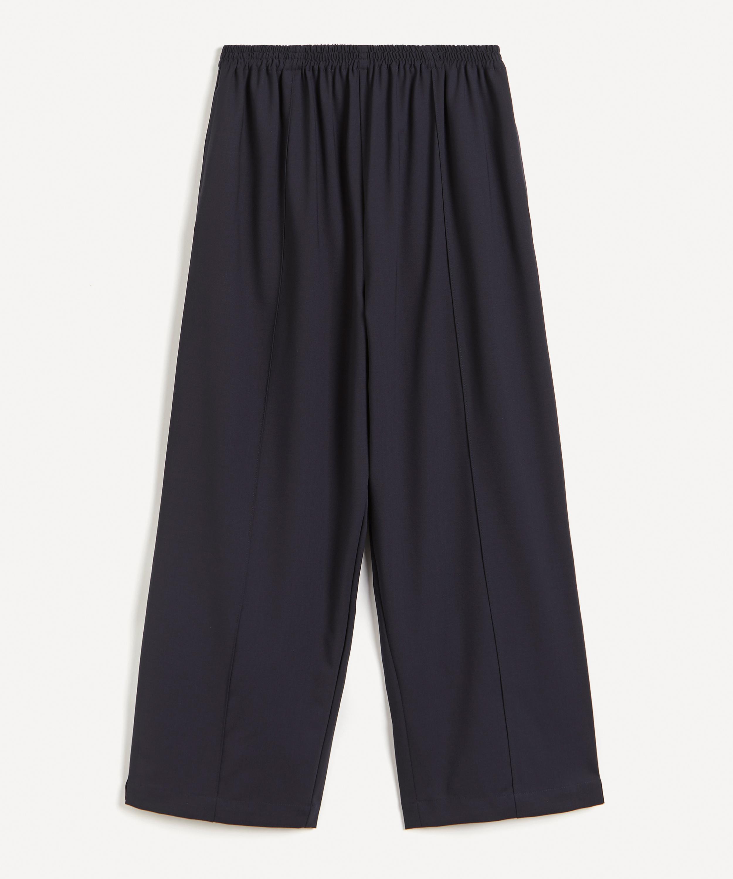 Shop Eskandar Women's Stretch-wool Japanese Trousers In Navy