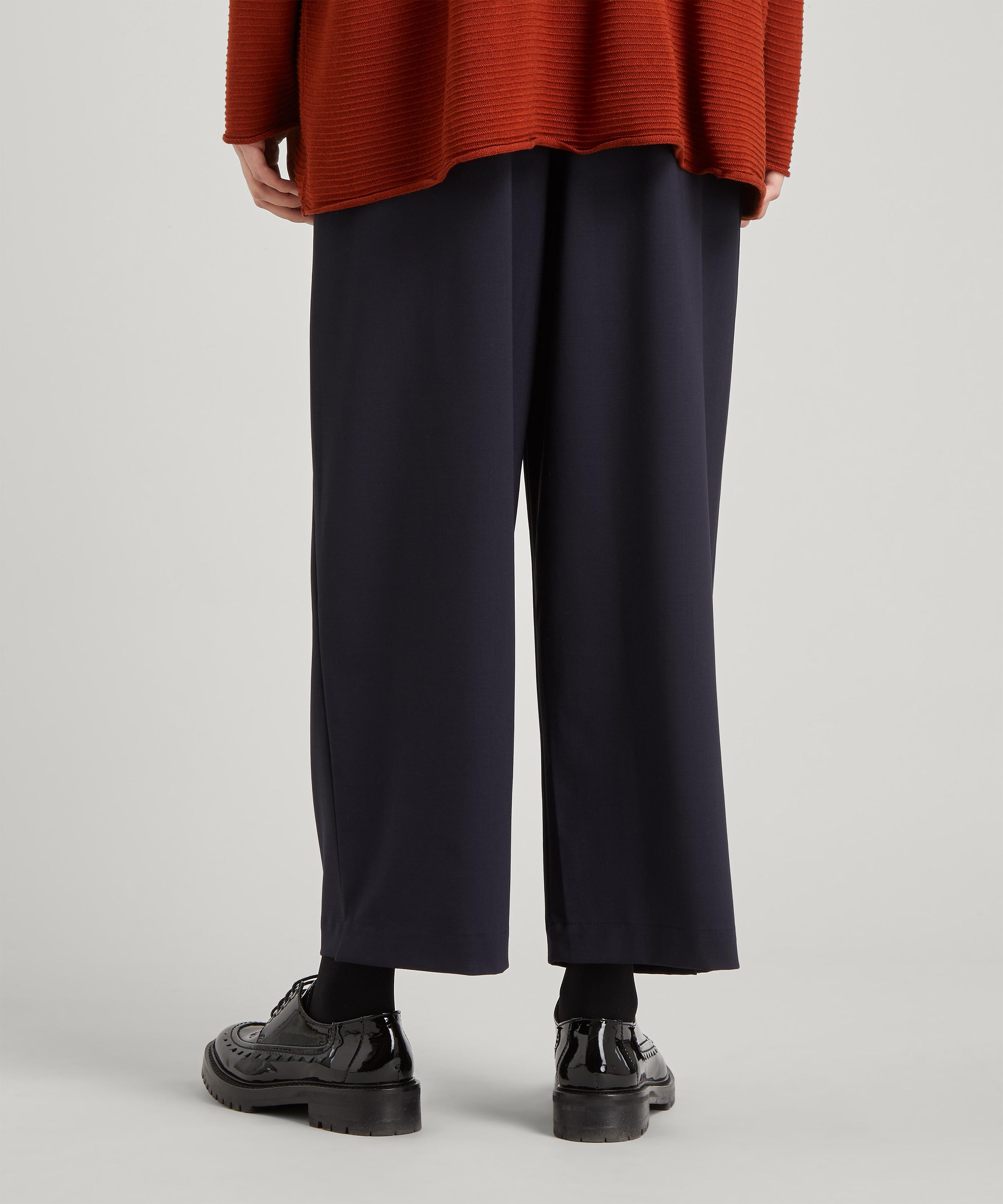 Shop Eskandar Women's Stretch-wool Japanese Trousers In Navy