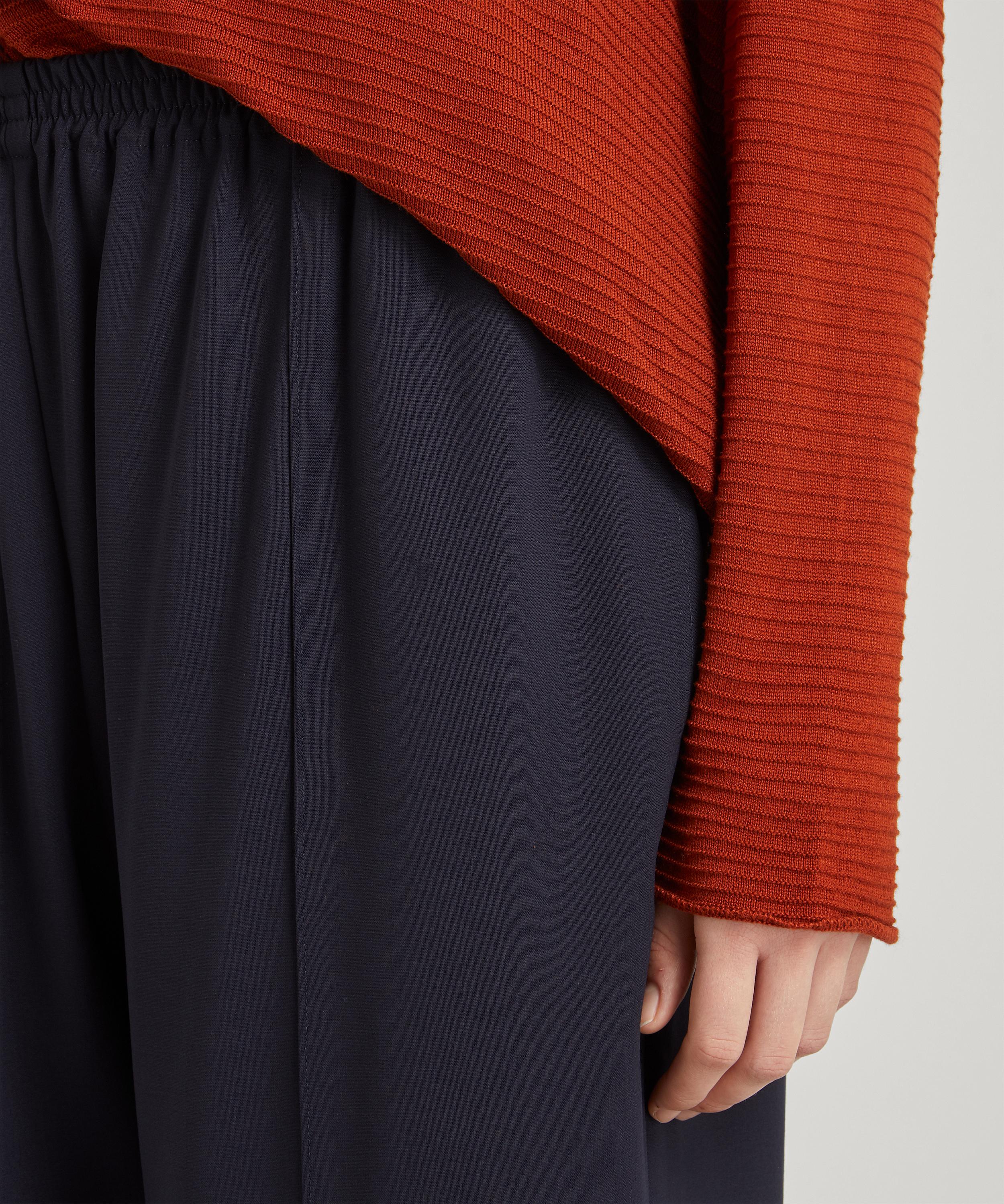 Shop Eskandar Women's Stretch-wool Japanese Trousers In Navy