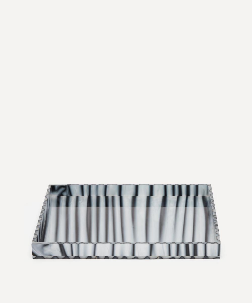 Aeyre Home Rectangle Resin Tray In Zebra