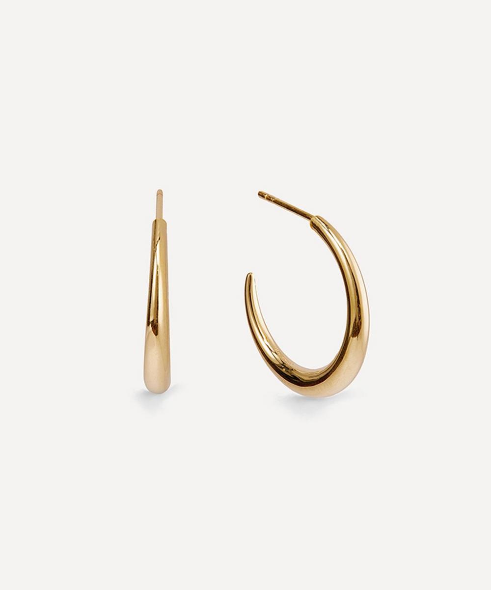 Otiumberg - 14ct Gold Plated Vermeil Silver Graduated Hoop Earrings