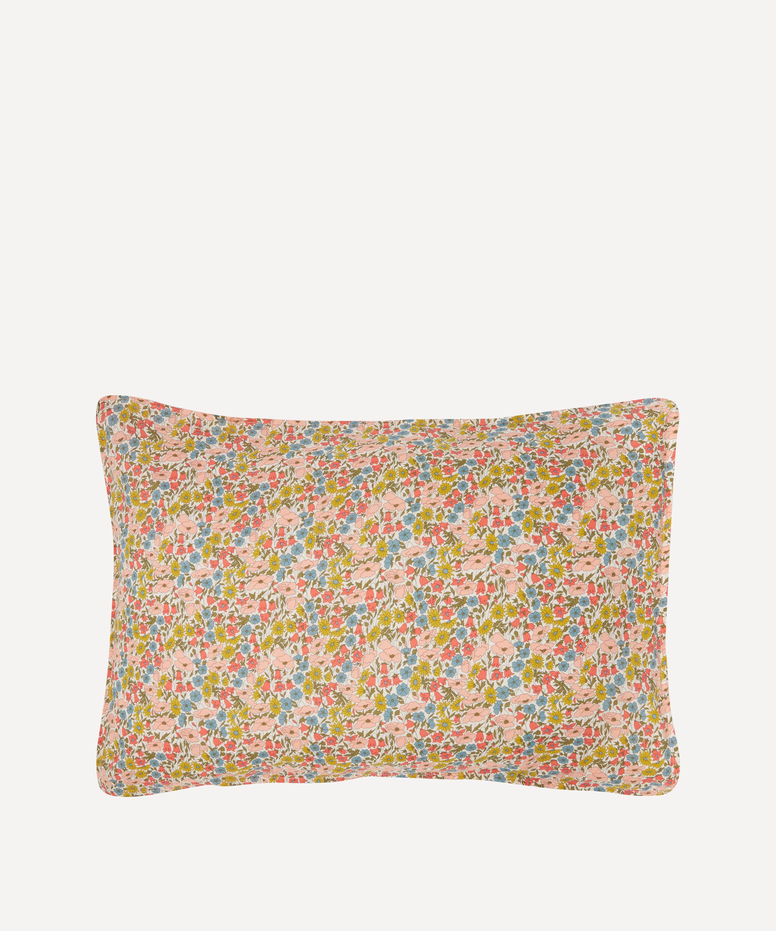 Coco & Wolf Poppy And Daisy Cotton Pillowcases Set Of Two In Coral