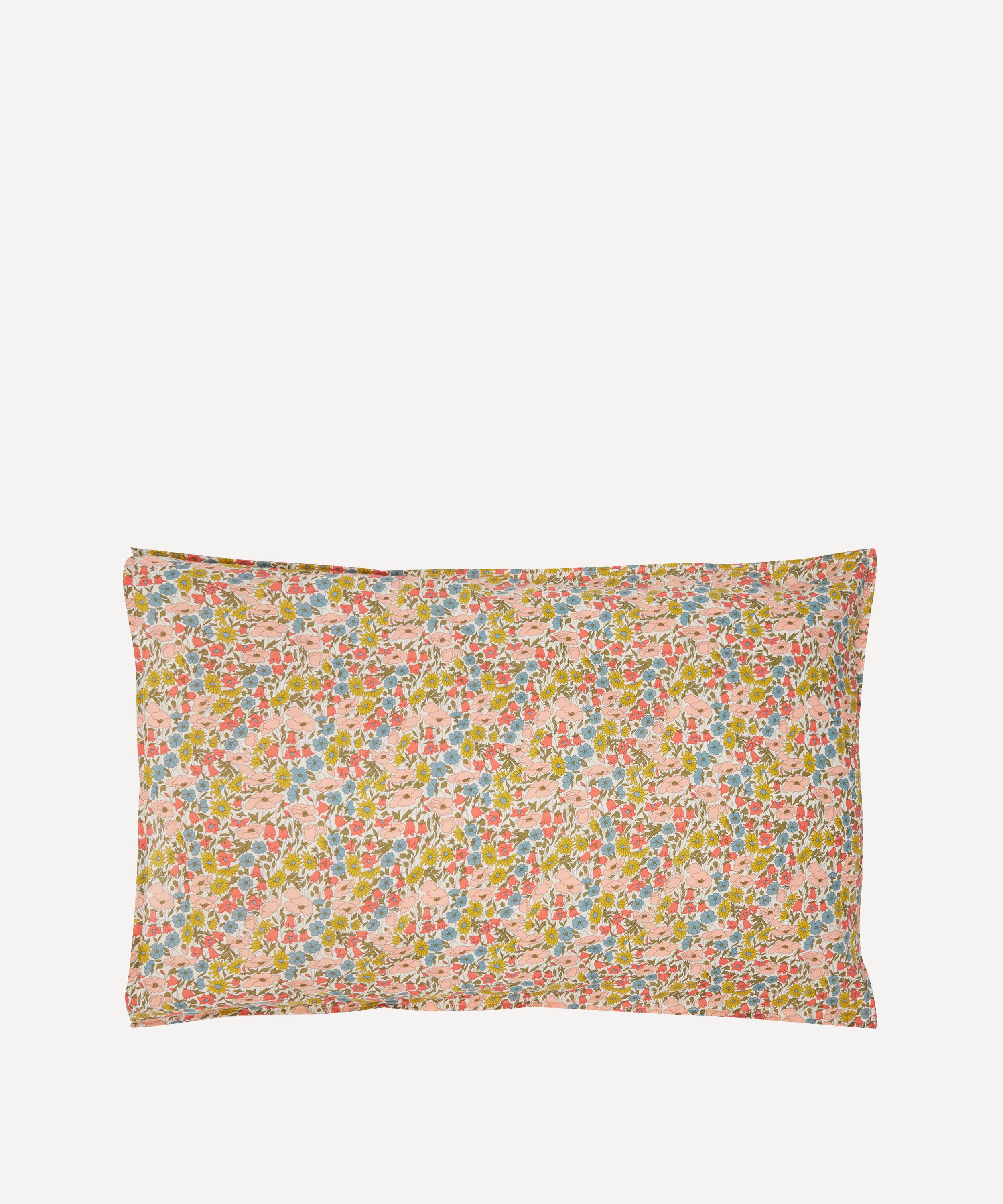 Coco & Wolf Poppy And Daisy Cotton Pillowcases Set Of Two In Coral