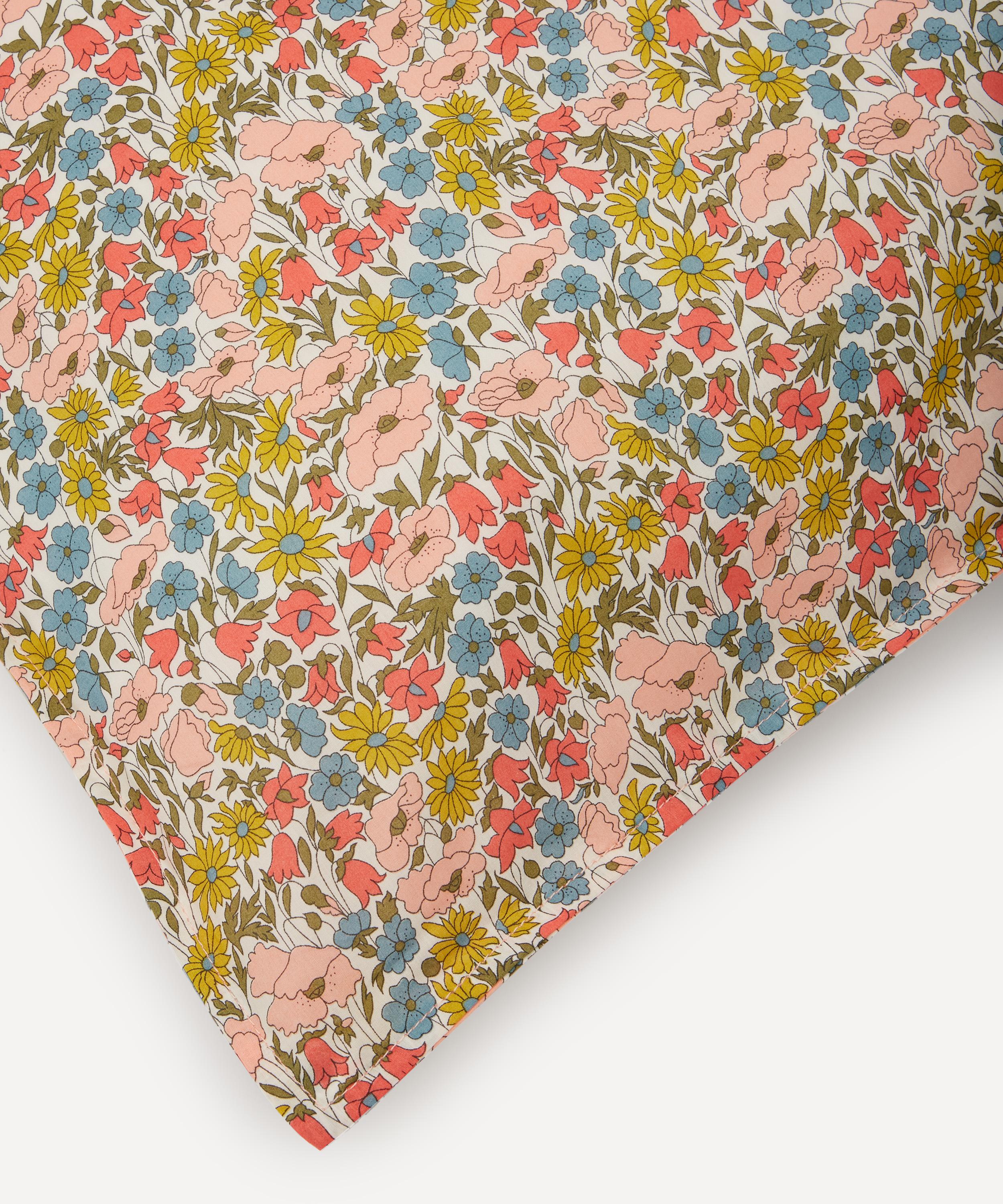 Coco & Wolf Poppy And Daisy Cotton Pillowcases Set Of Two In Coral