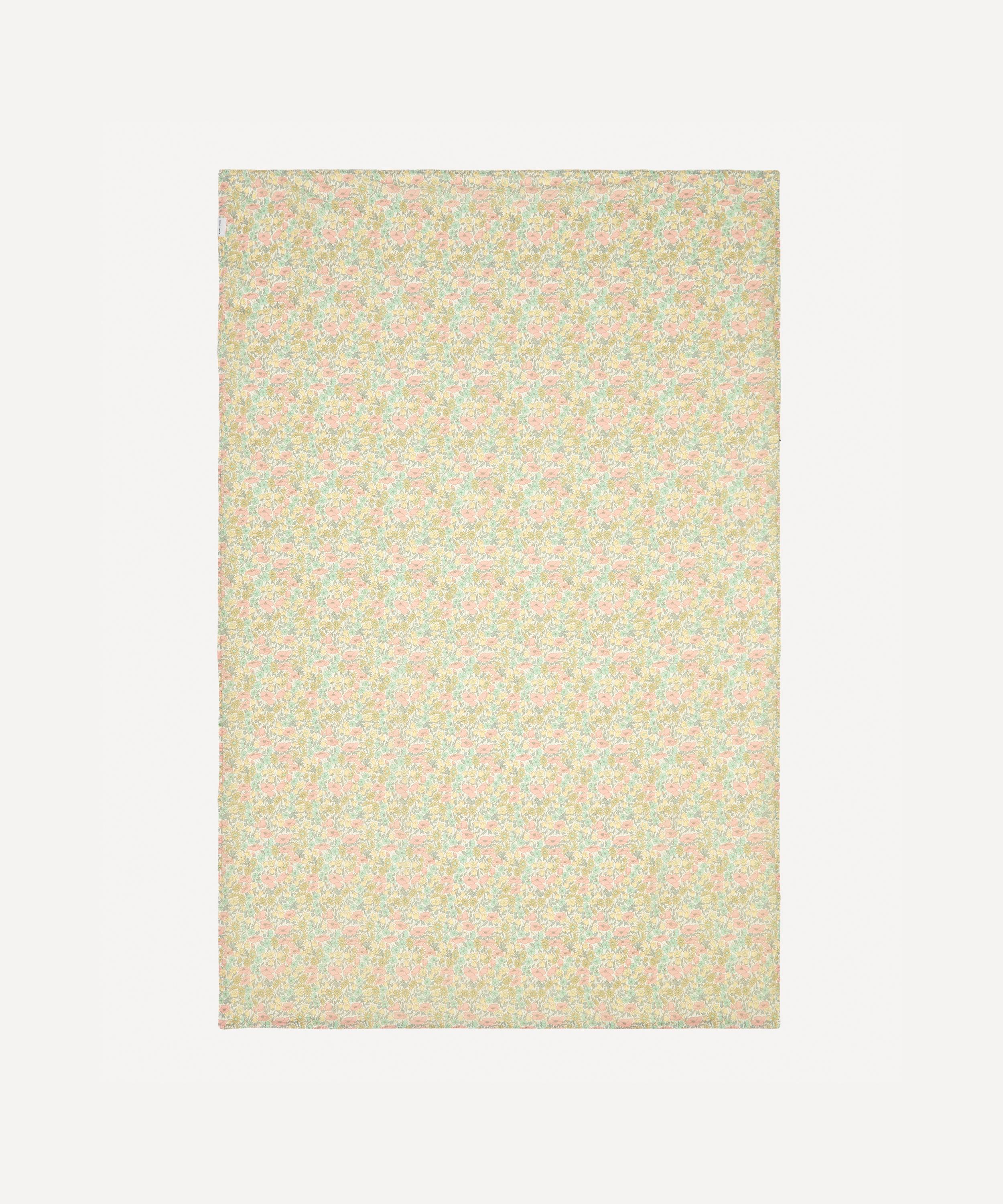 Coco & Wolf Poppy And Daisy Reversible Cot Bed Blanket In Yellow