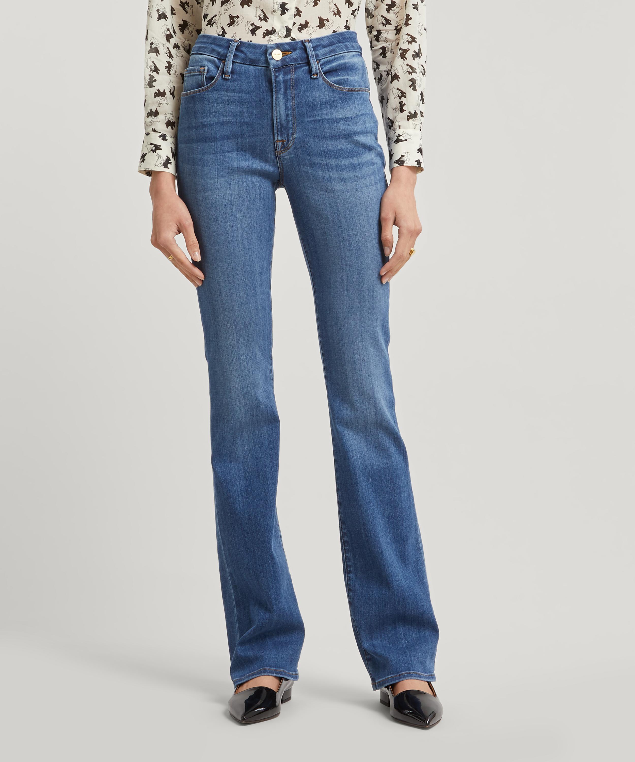 Frame Le Mini Bootleg Jeans In Poe In Poe