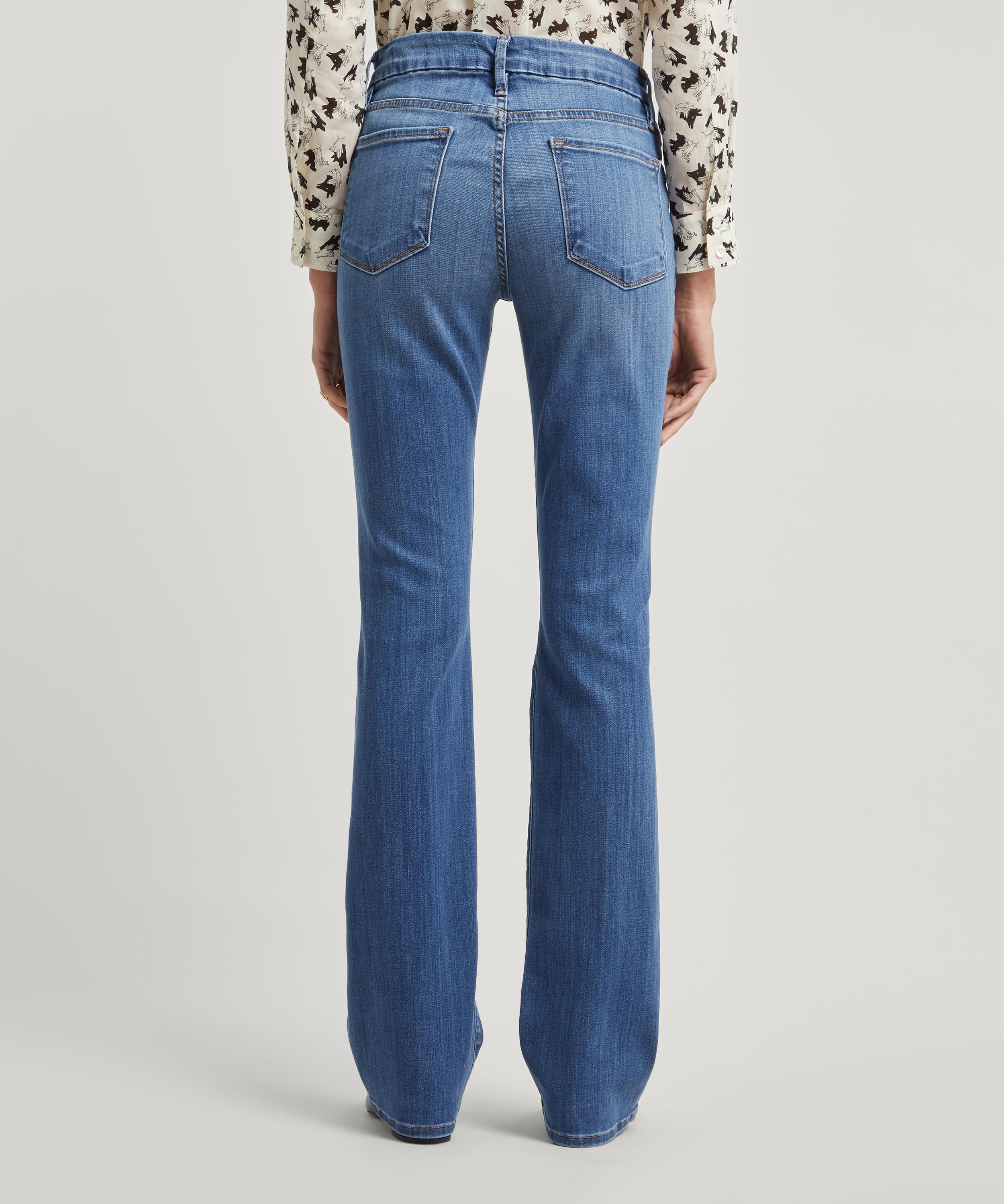 Frame Le Mini Bootleg Jeans In Poe In Poe