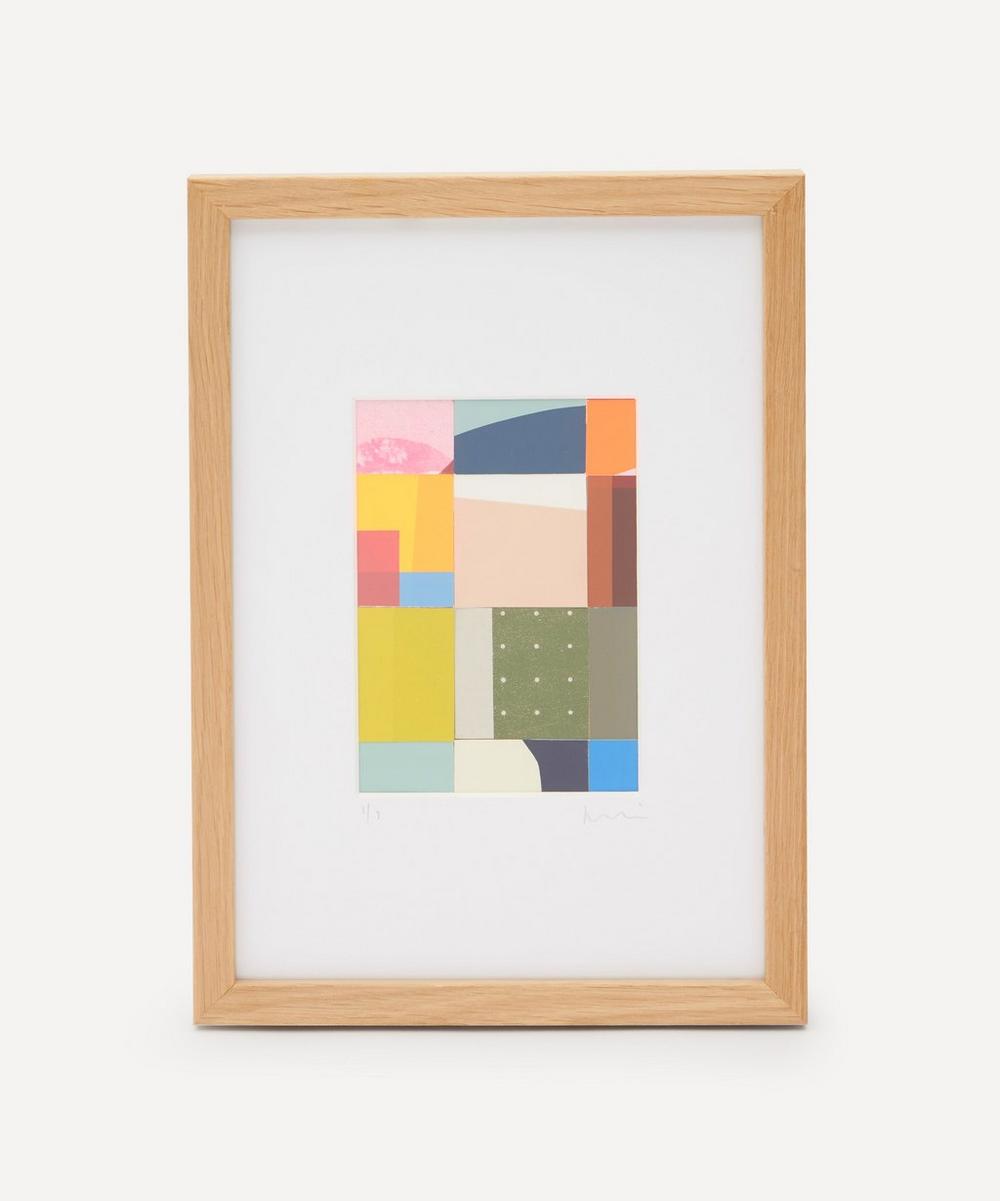 Jonathan Lawes Plaid 03 A4 Framed Collage In Multi