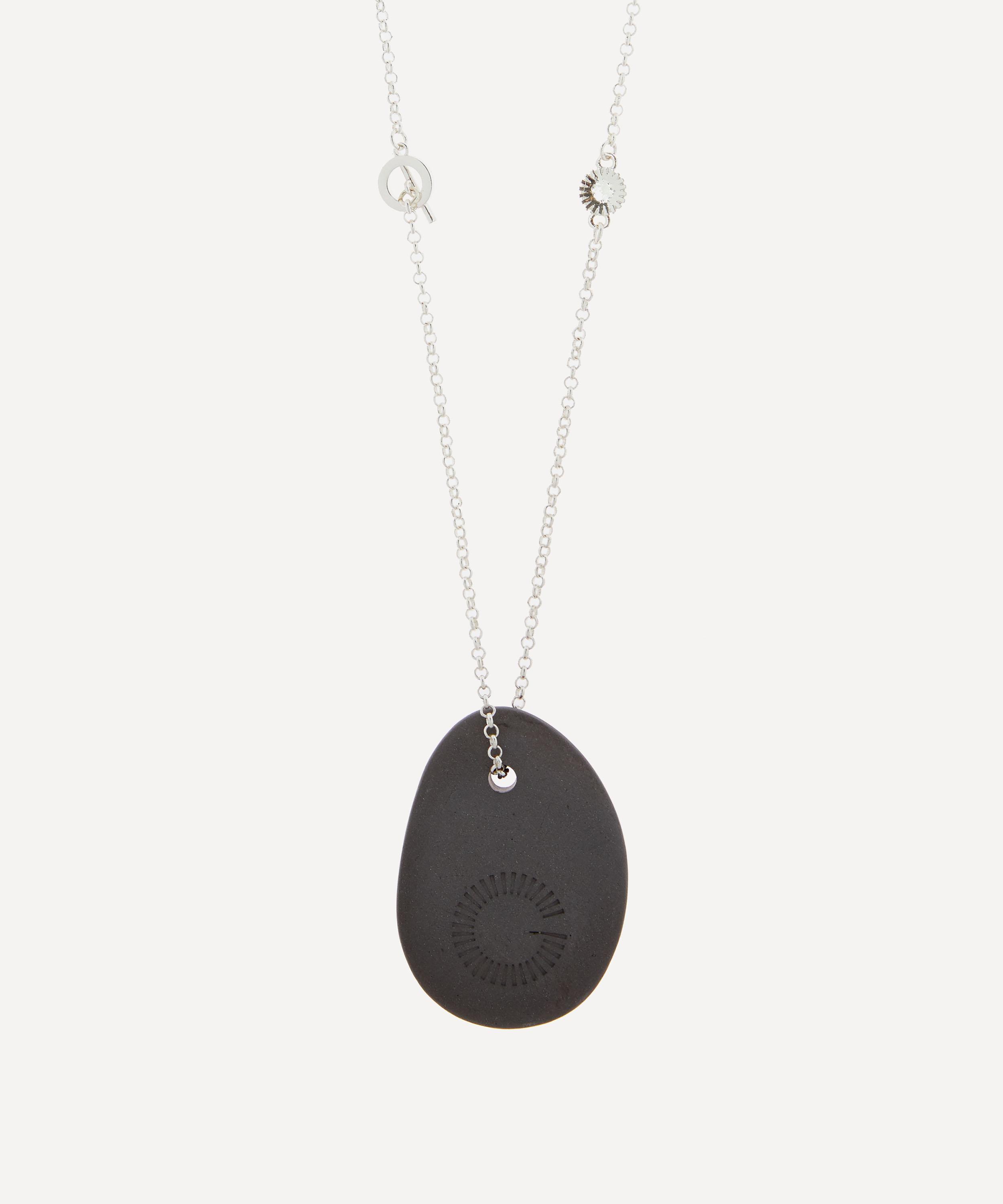 Veronique Gabai Silver-tone Pebble Pendant Perfume Necklace