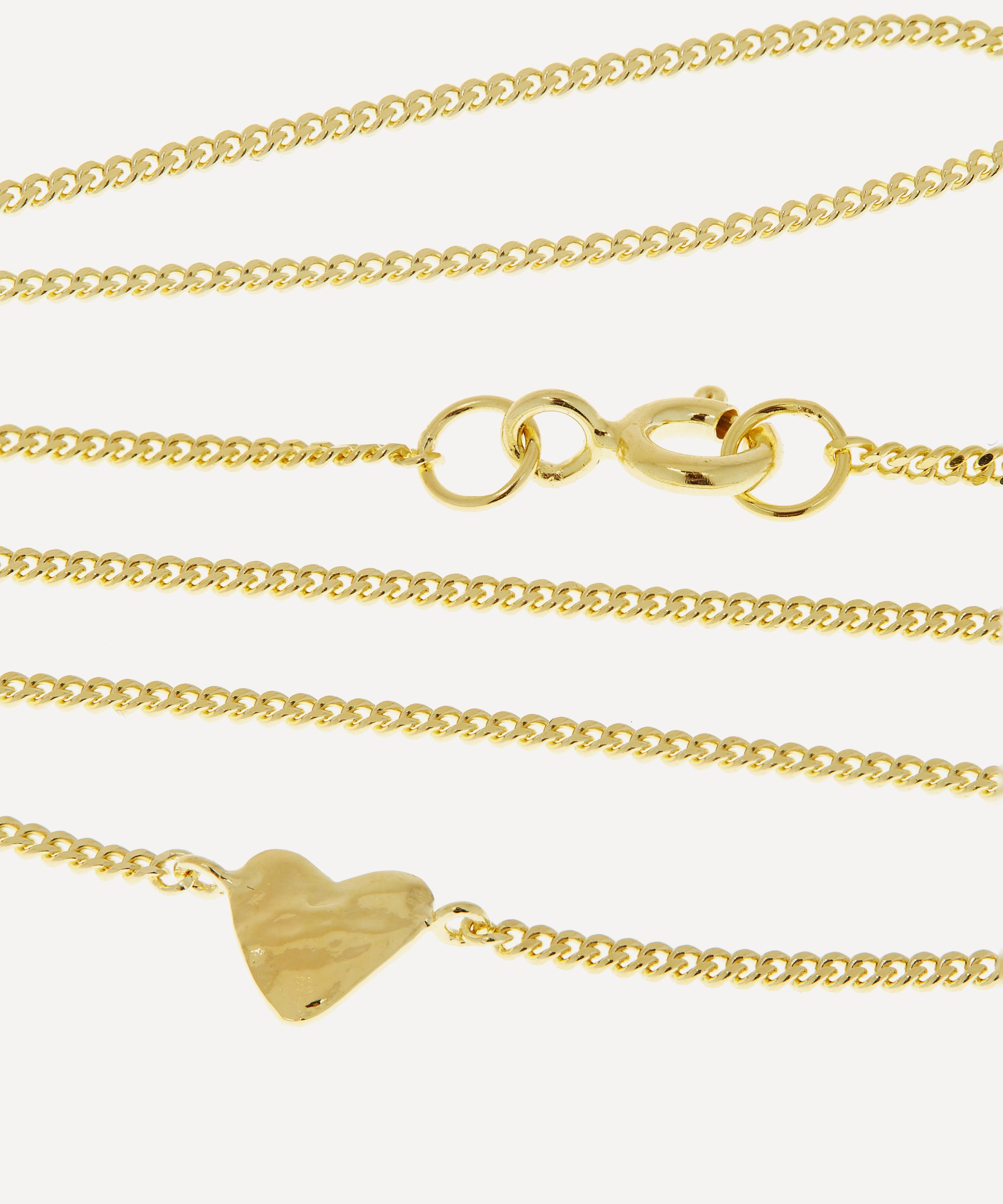 ANNA + NINA GOLD-PLATED TE QUIERO HEART PENDANT NECKLACE