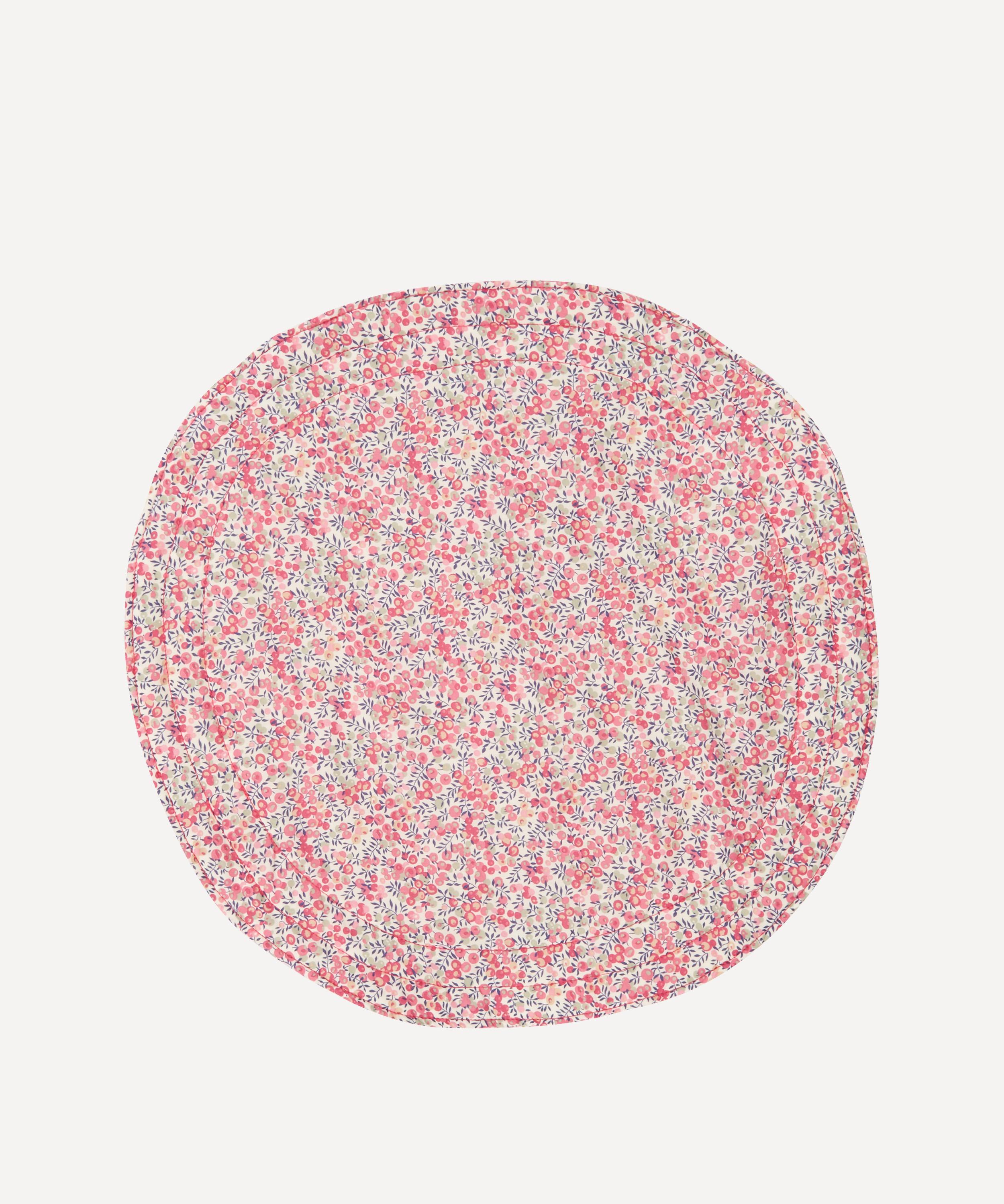 Coco & Wolf Mitsi Valeria And Wiltshire Bud Stitch Edge Circle Placemat In Pink