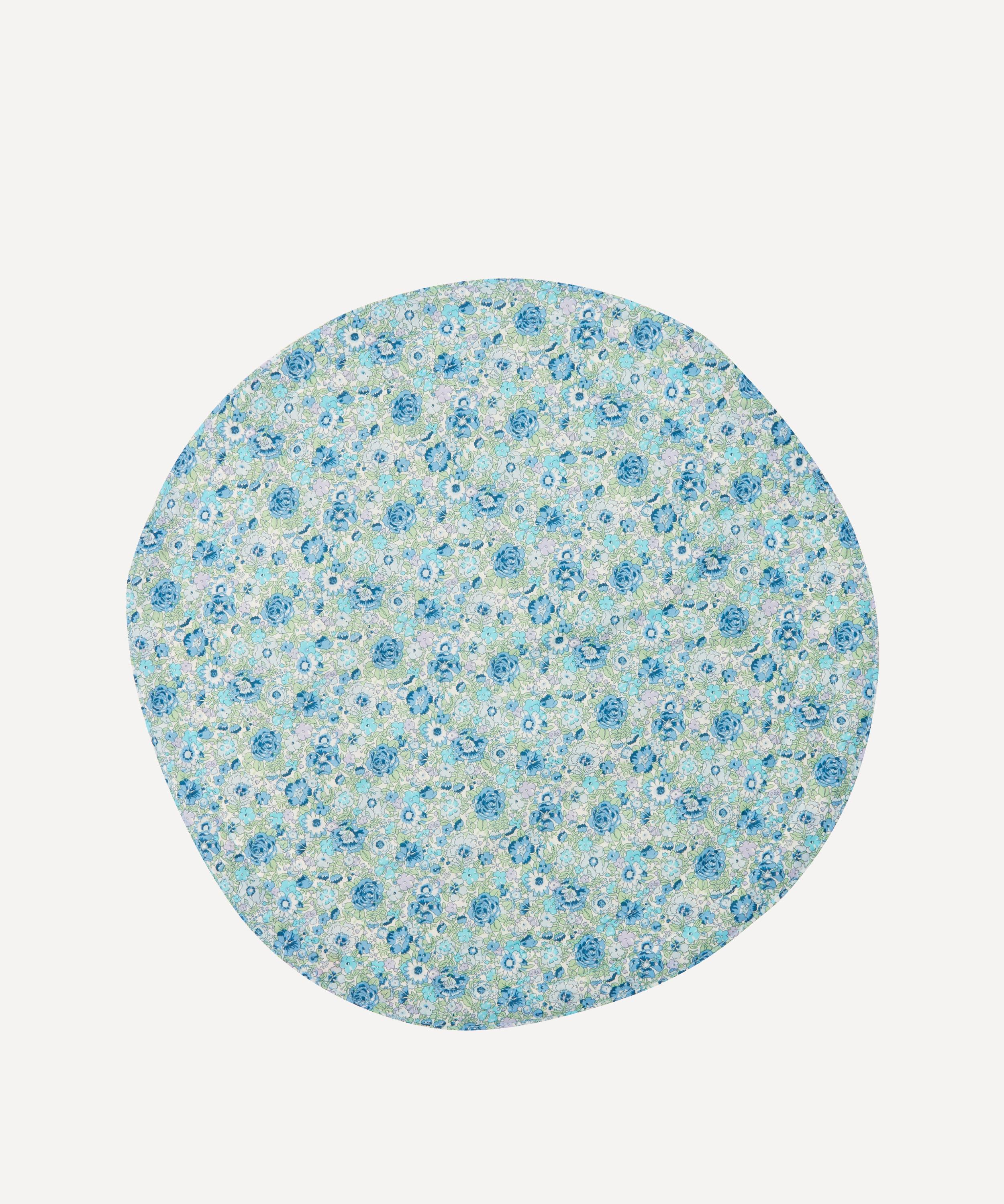 Coco & Wolf Betsy And Amelie Stitch Edge Circle Placemat In Blue