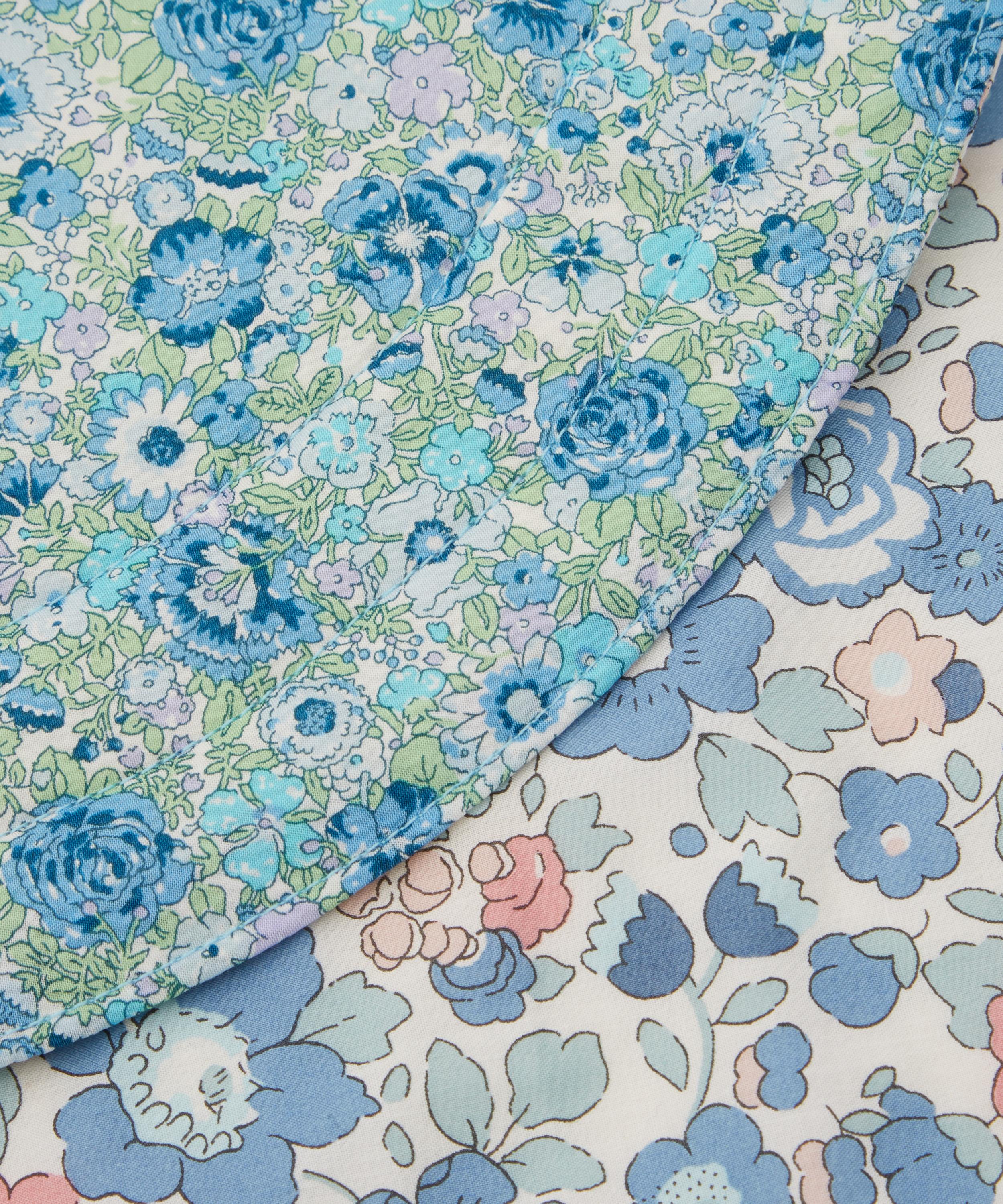 Coco & Wolf Betsy And Amelie Stitch Edge Circle Placemat In Blue