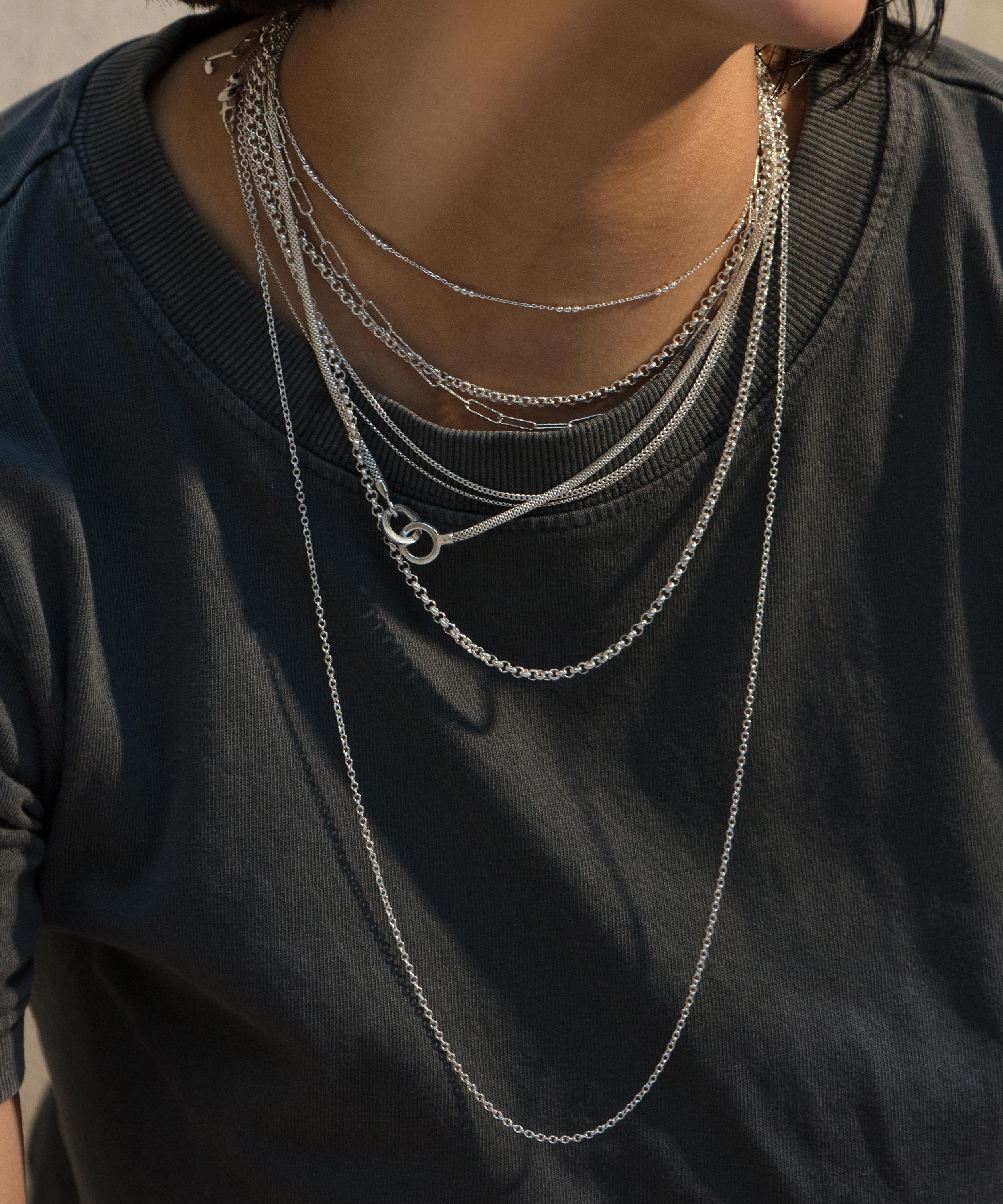MONICA VINADER MONICA VINADER SILVER 18-20' TRIPLE BEADED CHAIN NECKLACE 000732123
