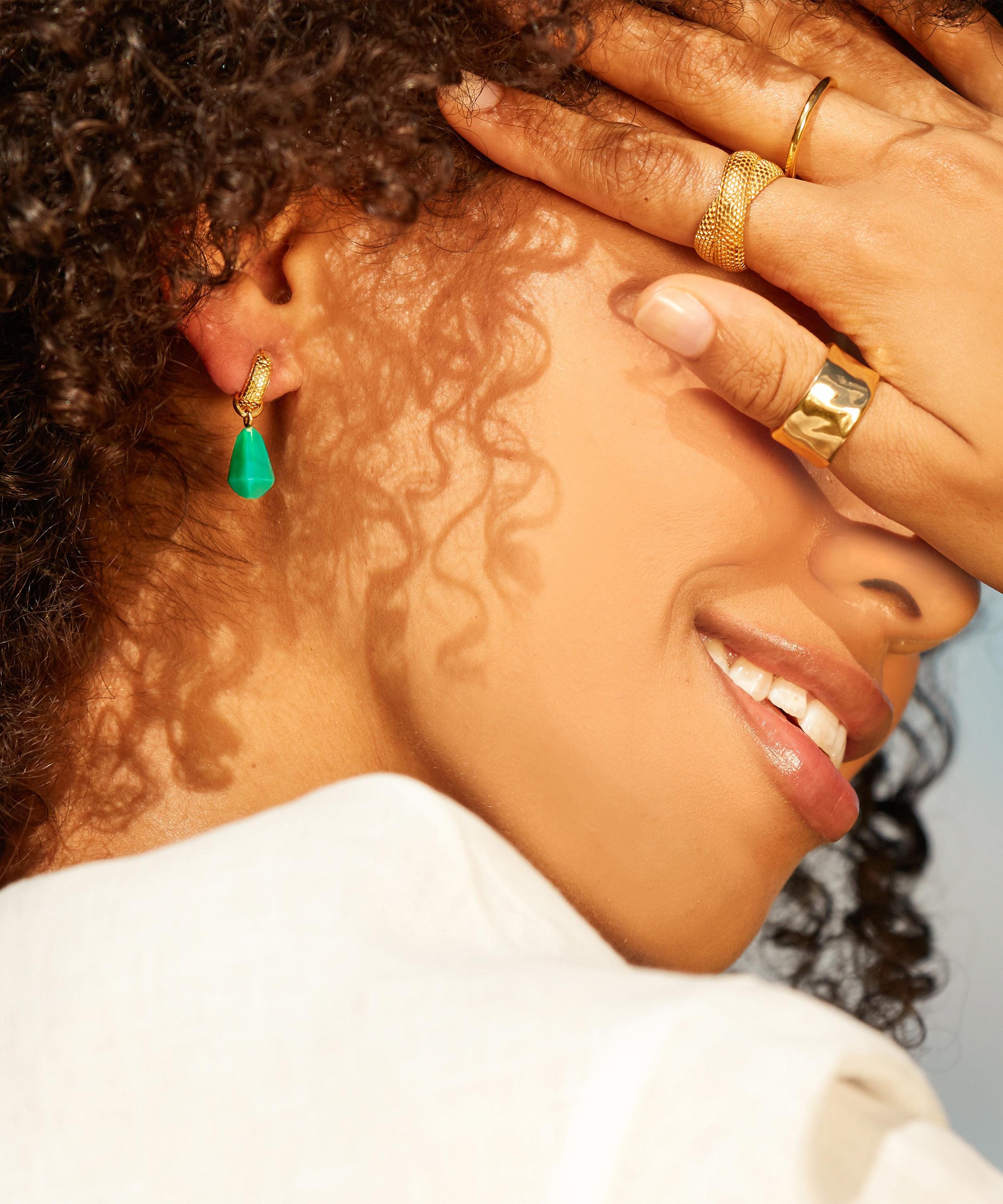Monica Vinader X Doina Rose Gold Plated Vermeil Silver Huggie Hoop Earrings In Rose Gold