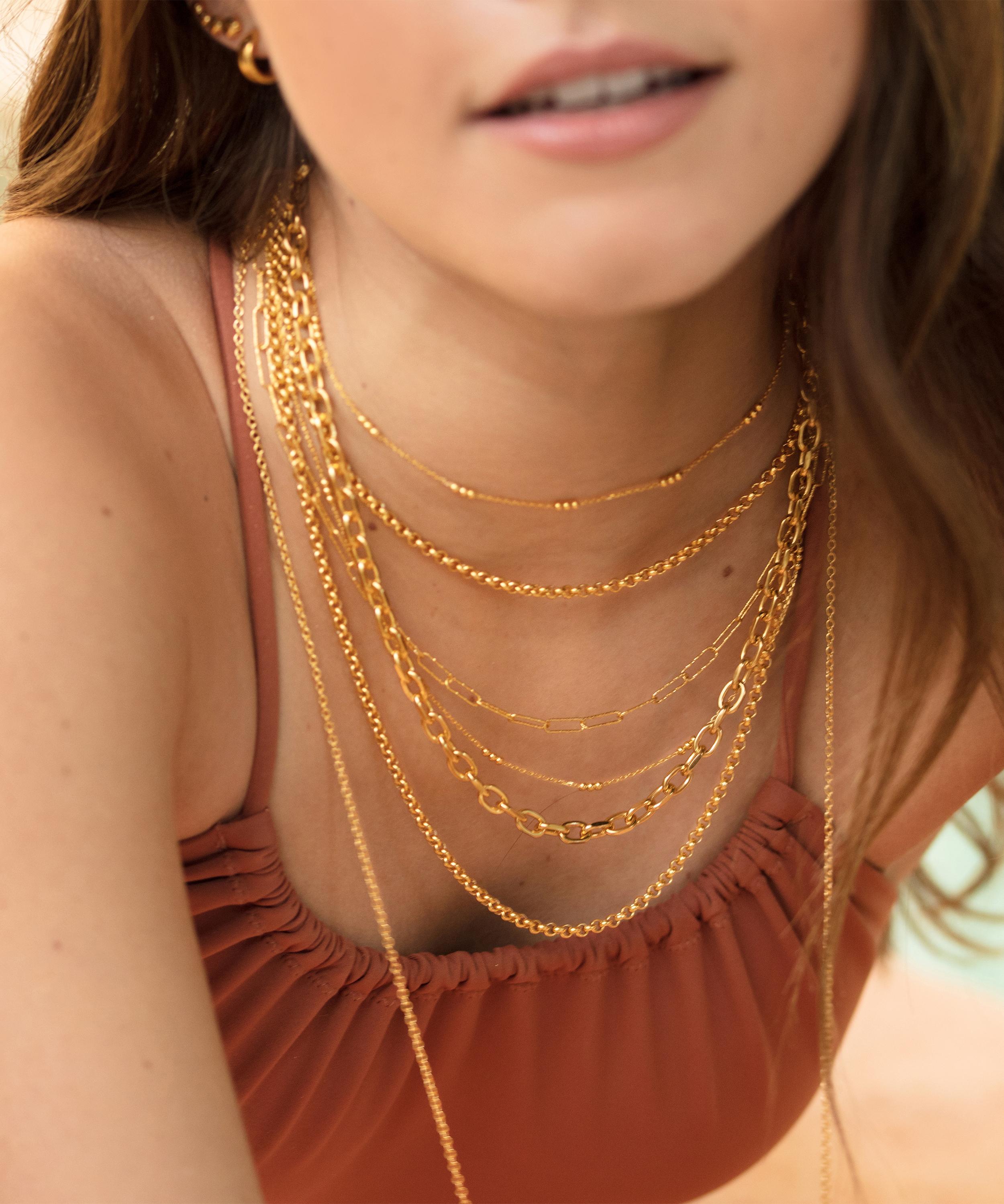 Shop Monica Vinader Rose Gold Plated Vermeil Silver 14-16' Triple Beaded Choker Necklace
