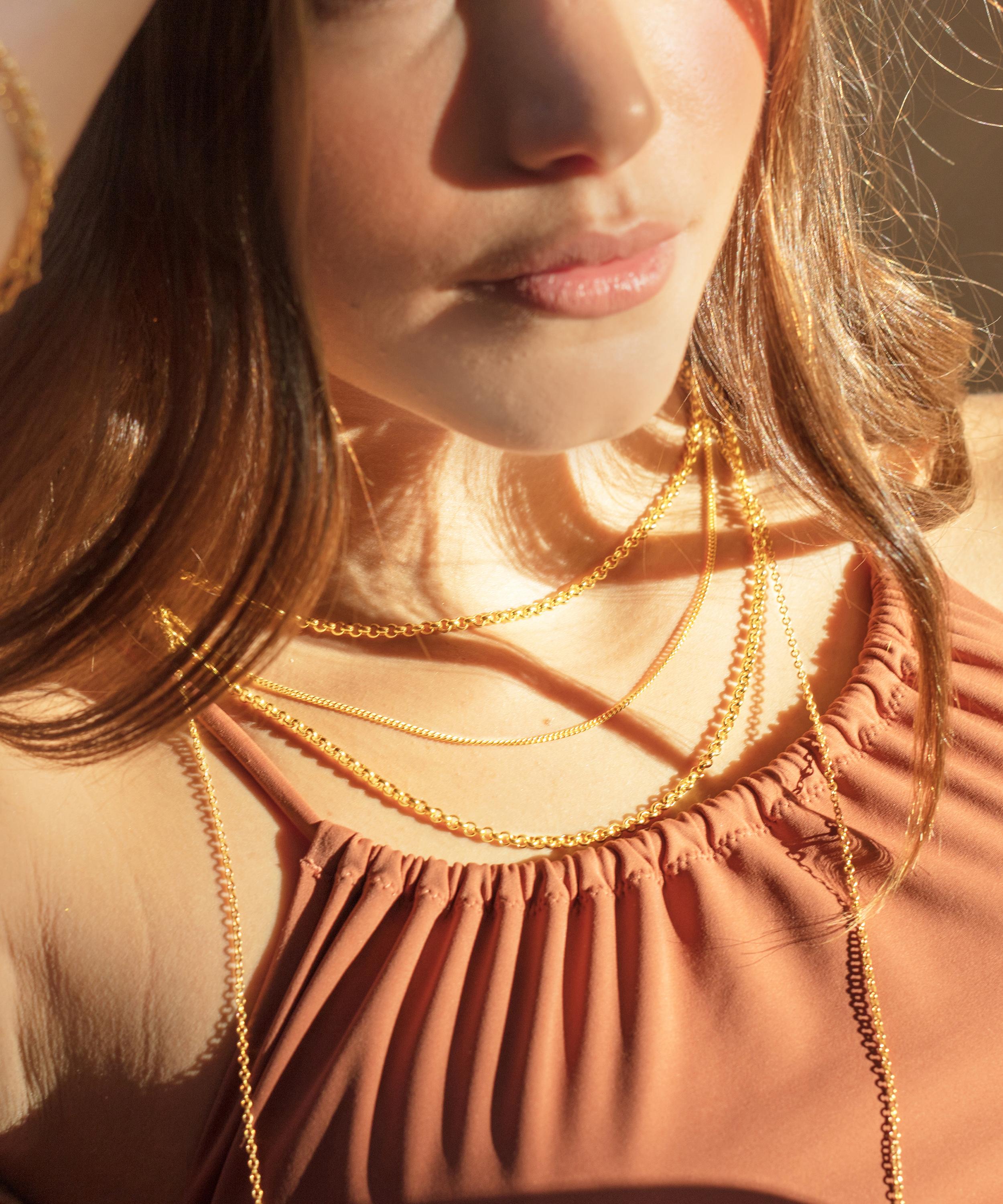 MONICA VINADER MONICA VINADER GOLD PLATED VERMEIL SILVER 20-22' VINTAGE CHAIN NECKLACE 000732134