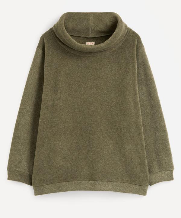 Kapital - High-Neck Reverse Fleece Sweatshirt