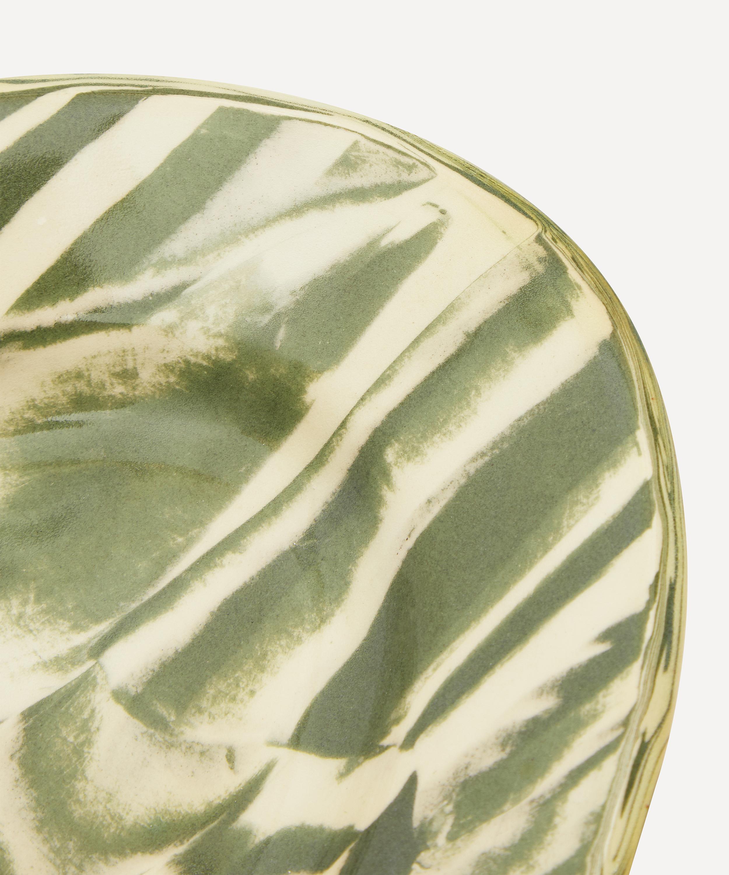 Shop Henry Holland Studio Green And White Small Serving Platter In Green/ivory