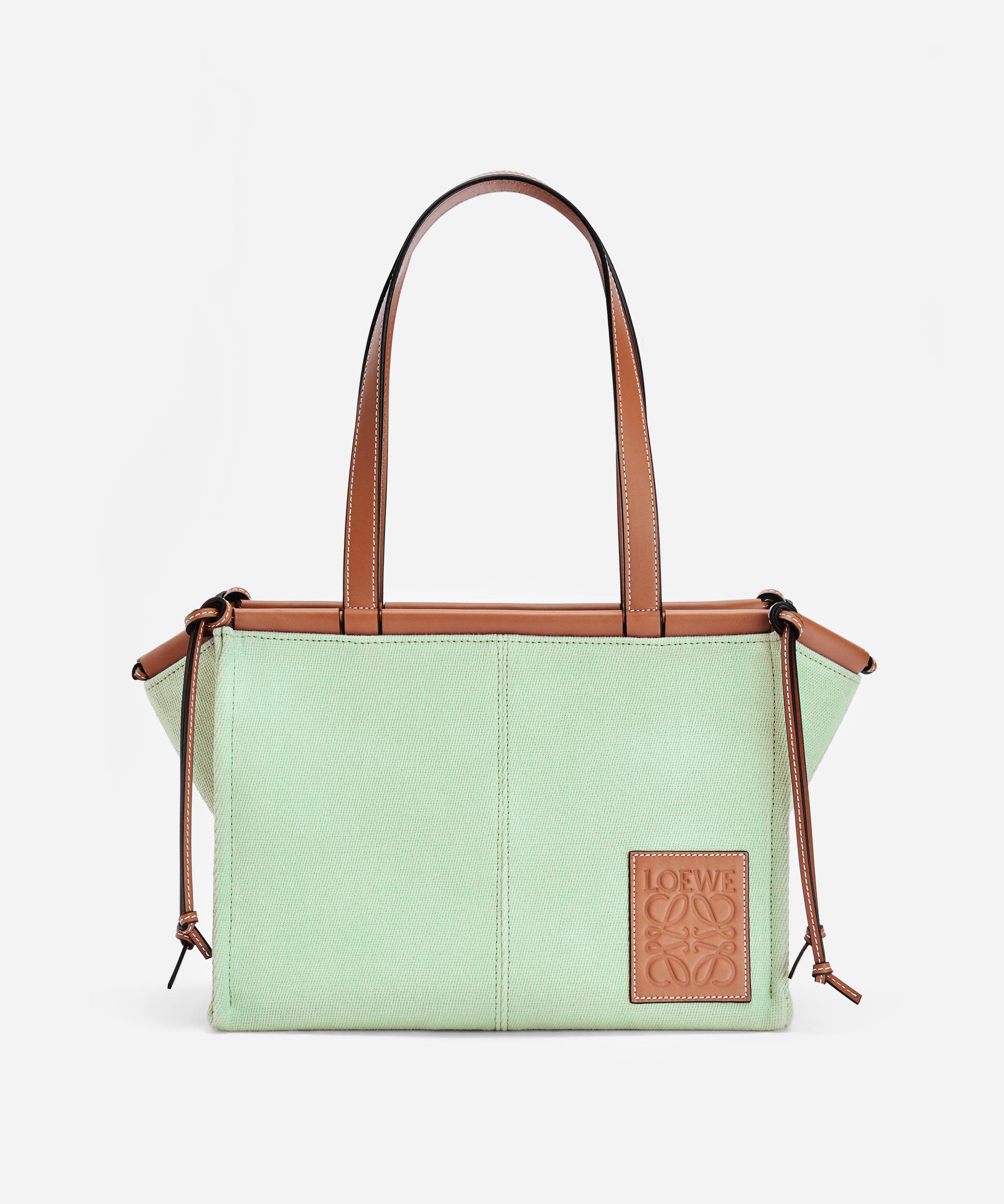 Loewe Womens Light Green Cushion Small Canvas And Leather Tote Bag 1size In Light Green