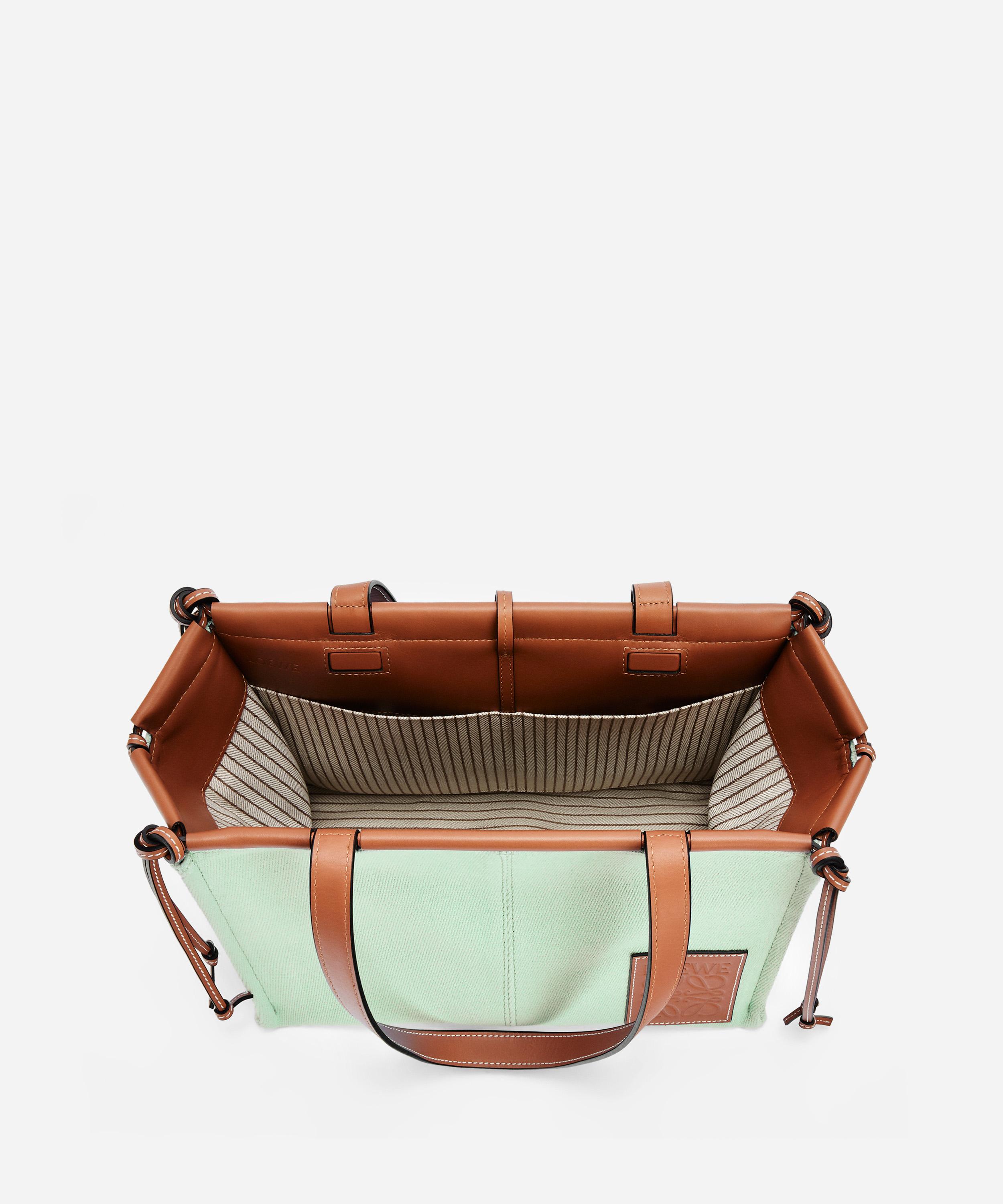 Loewe Womens Light Green Cushion Small Canvas And Leather Tote Bag 1size In Light Green