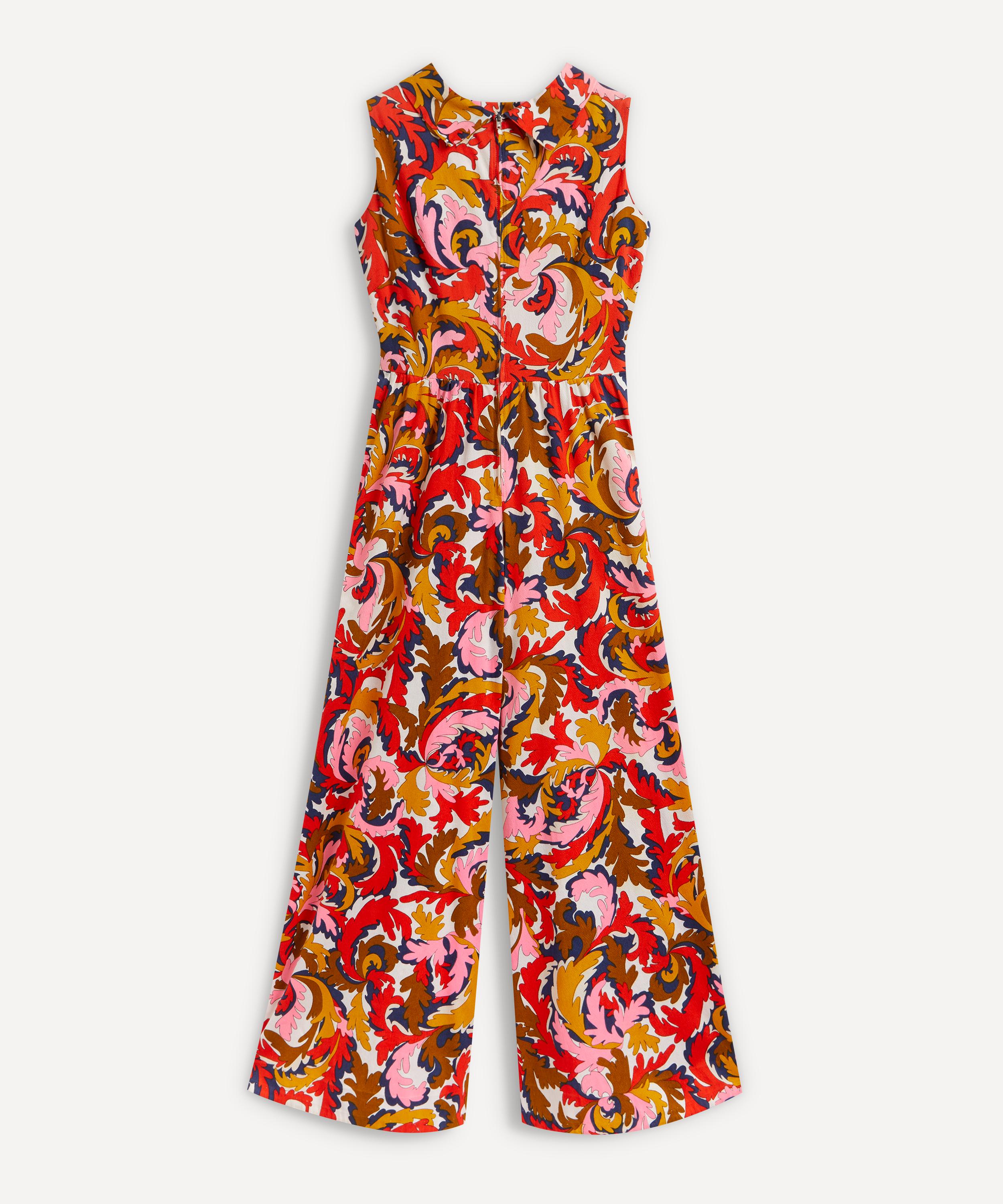 DESIGNER VINTAGE DESIGNER VINTAGE WOMEN'S SUSAN SMALL EARLY-70S COTTON CREPE JUMPSUIT 