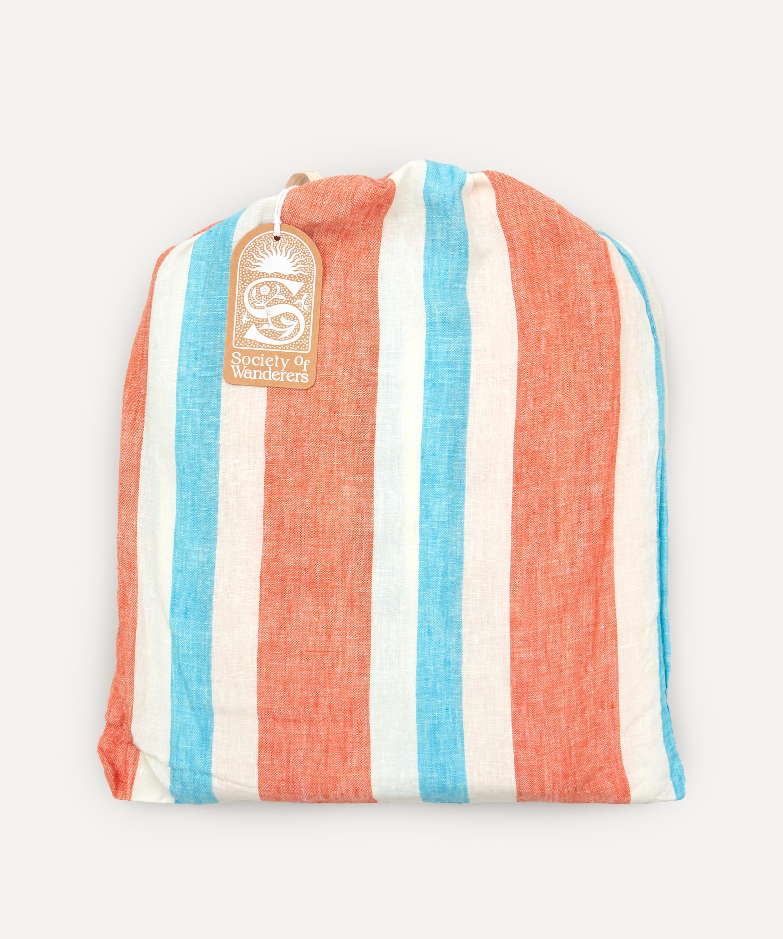 SOCIETY OF WANDERERS SOCIETY OF WANDERERS CANDY STRIPE RUFFLE DOUBLE FLAT SHEET 000732638