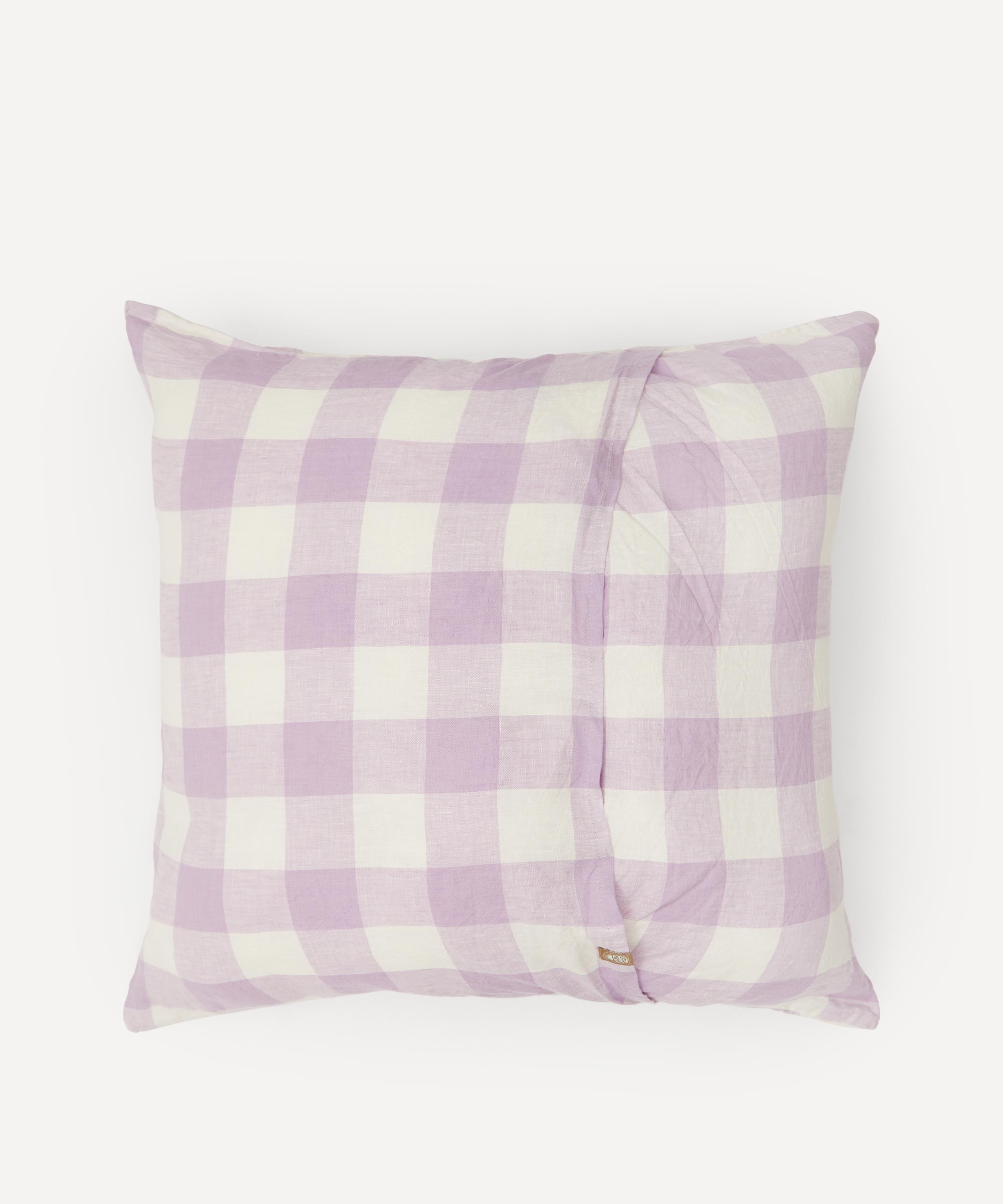 Shop Society Of Wanderers Lilac Gingham Cushion Cover