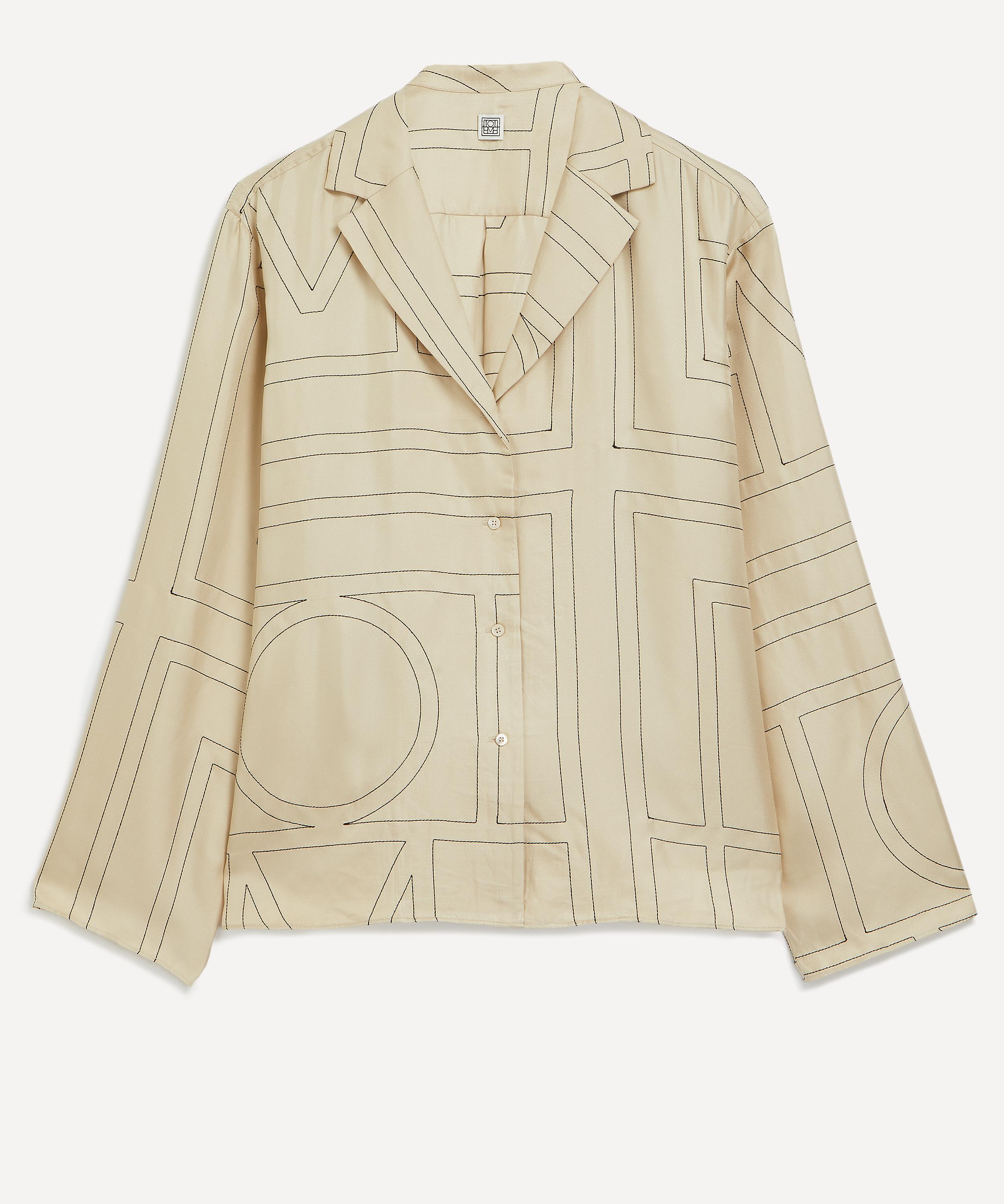 Totême Toteme Women's Monogram Silk Pyjama Shirt