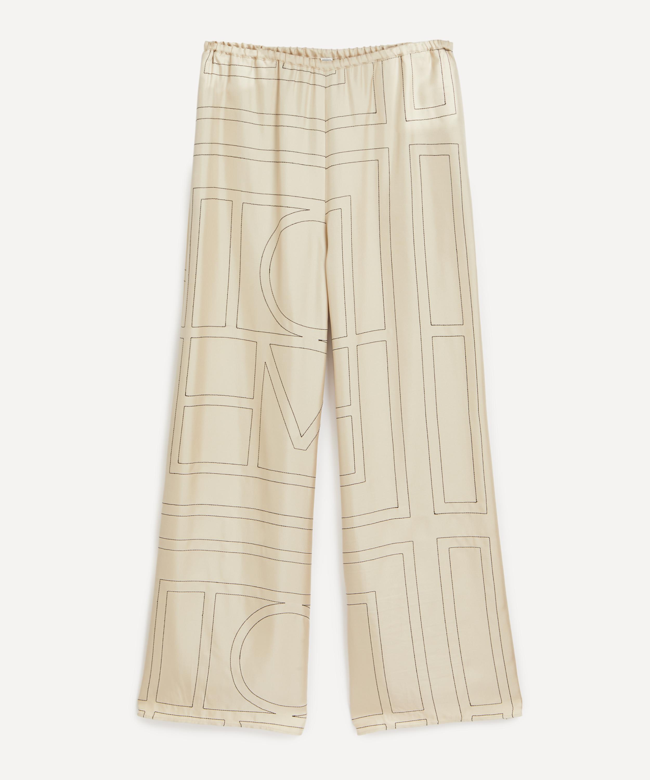 Totême Toteme Women's Monogram Silk Pyjama Bottoms