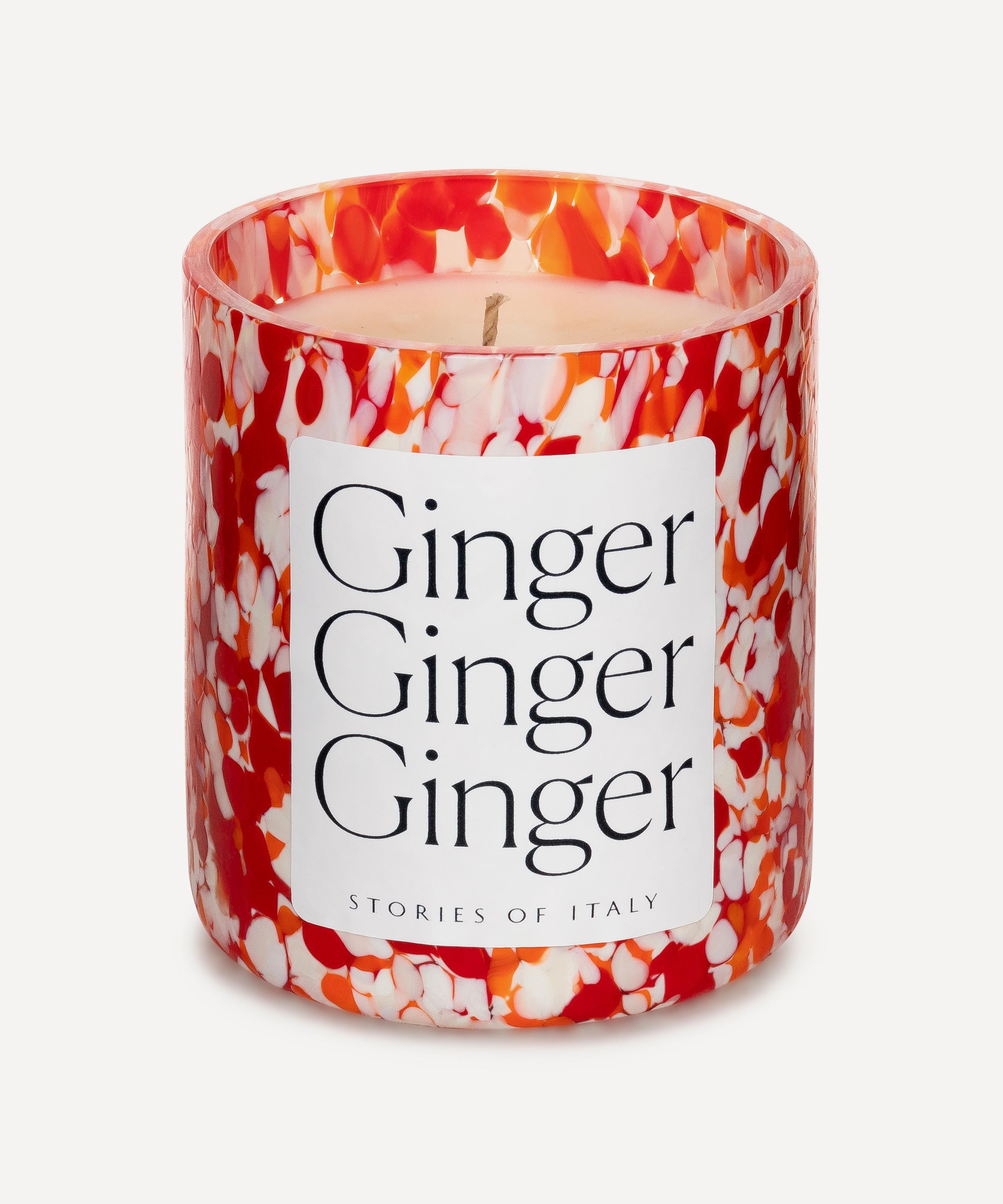 Stories Of Italy Macchia Su Macchia Ginger Scented Candle In Red/ivory