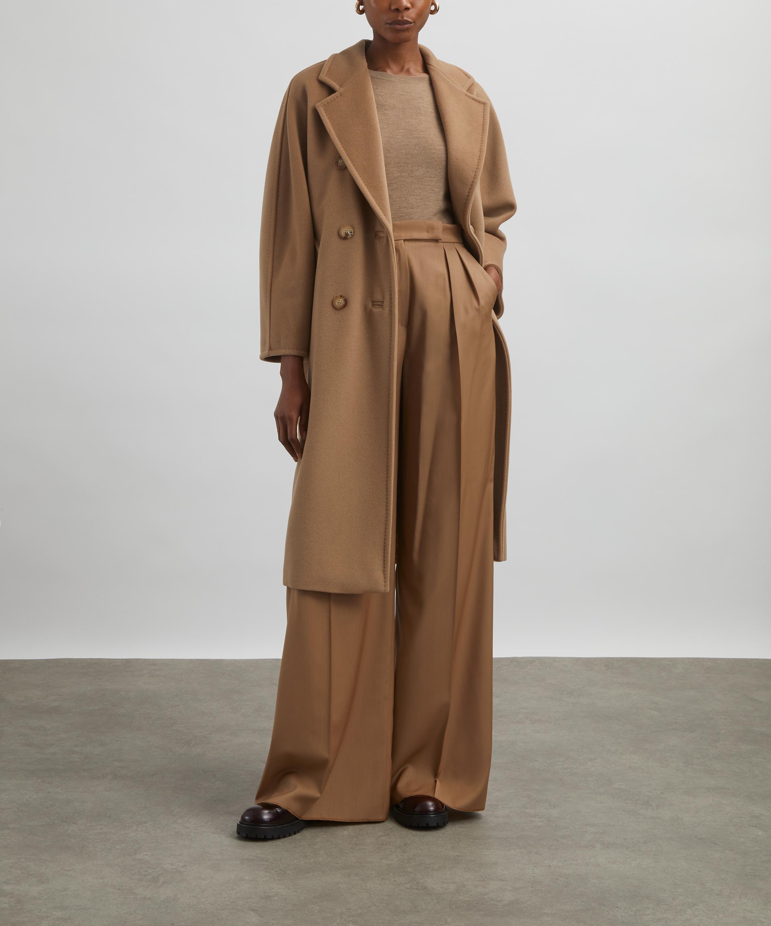 Max Mara Brown Double-breasted Coat In Camel