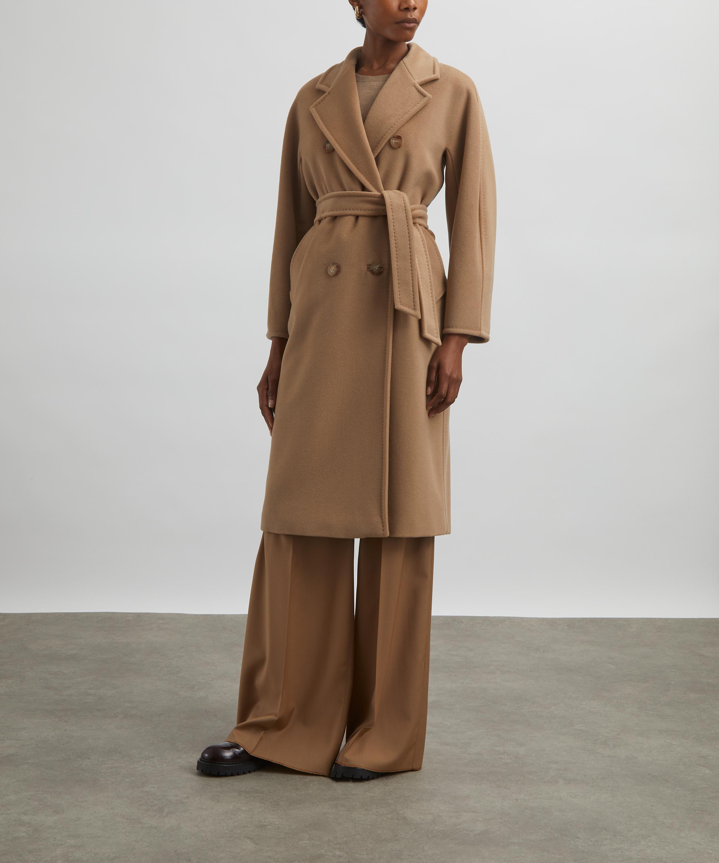 Max Mara Brown Double-breasted Coat In Camel