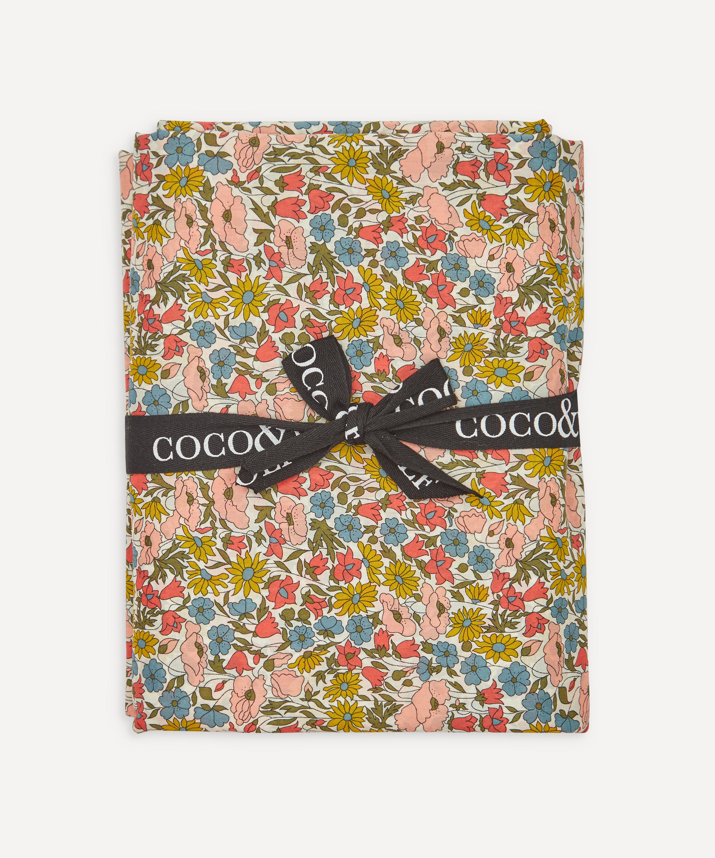 COCO & WOLF COCO & WOLF POPPY AND DAISY CORAL SINGLE DUVET COVER SET 000734069