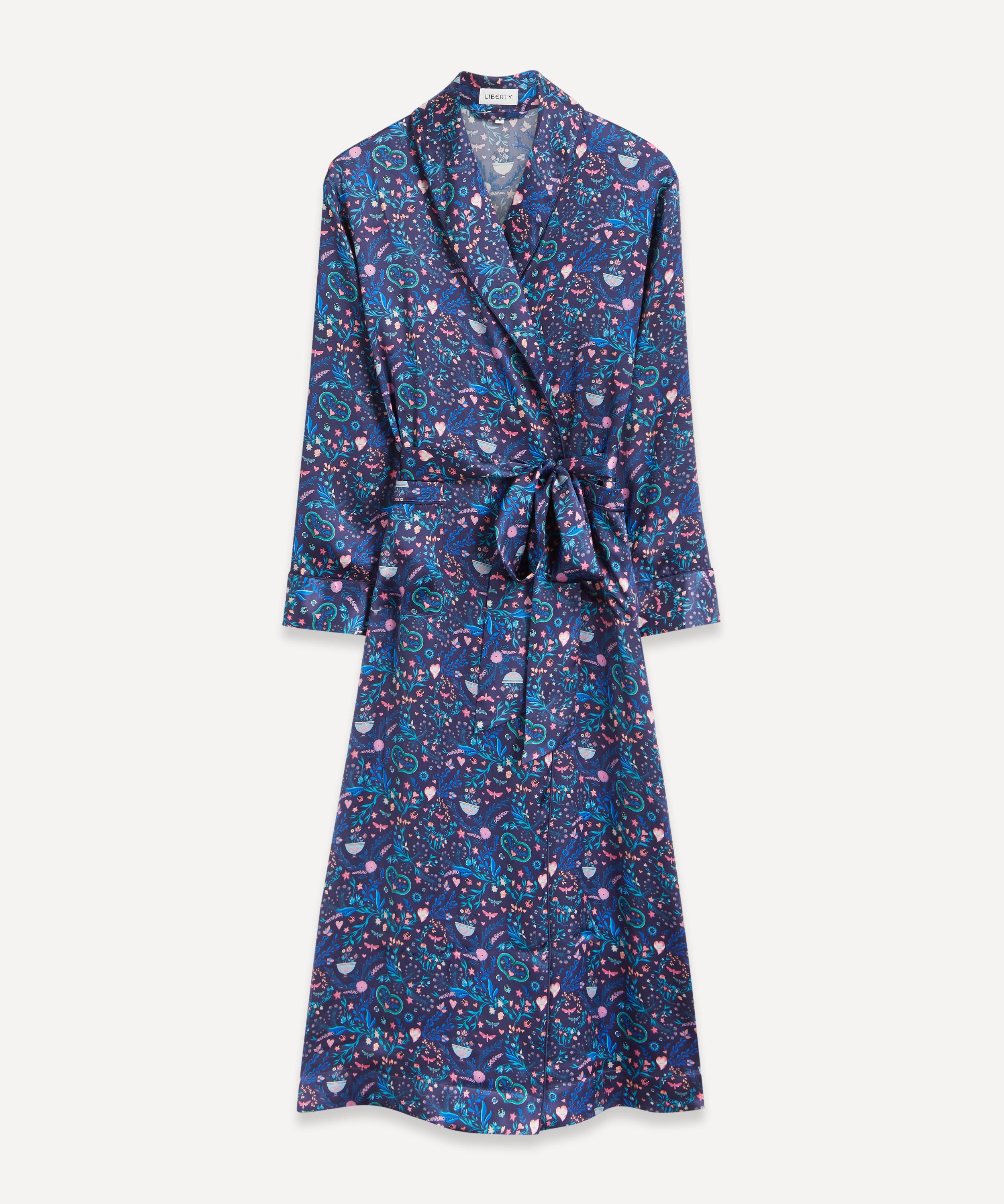 Liberty - Garden Party Silk Satin Long Robe