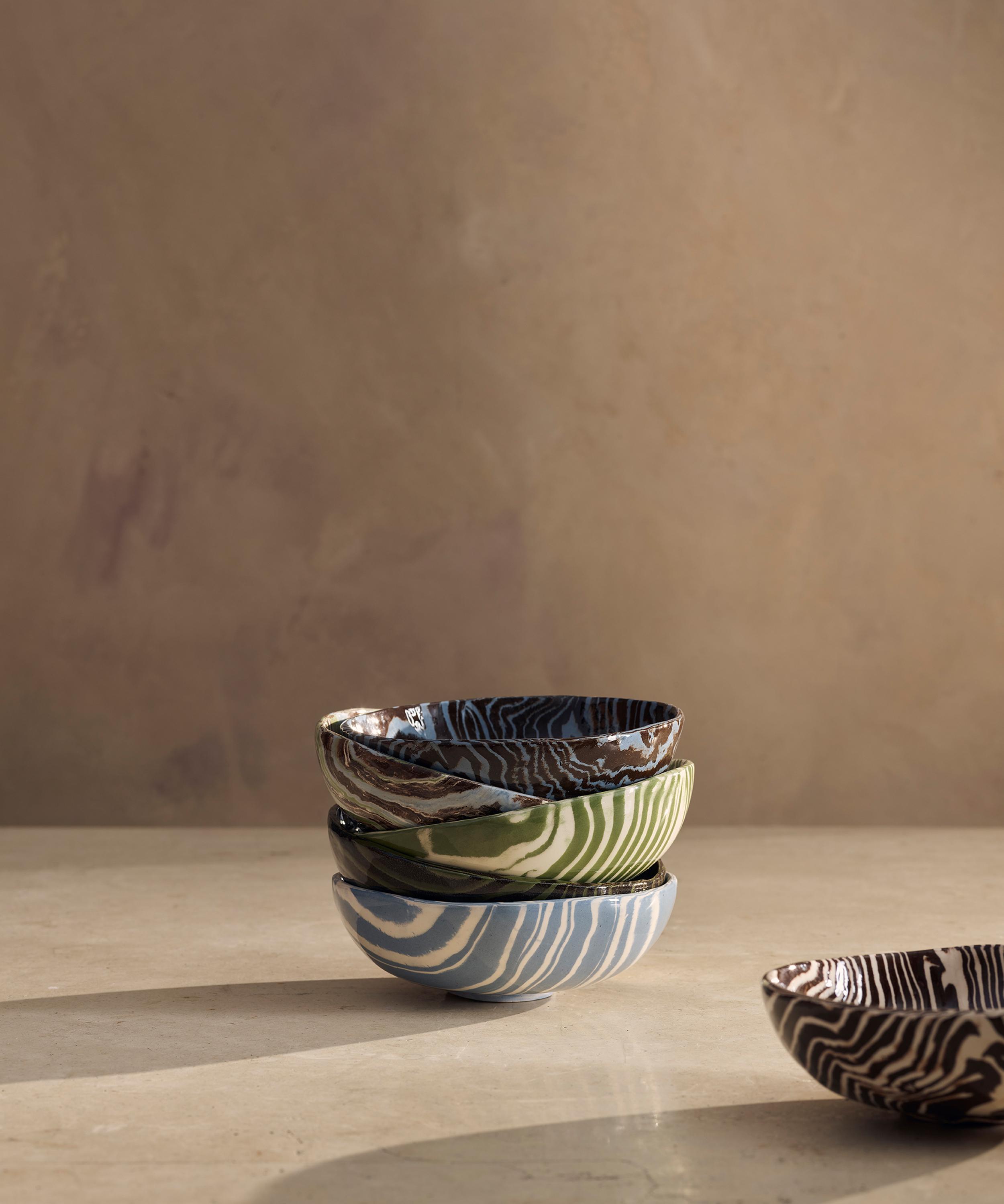 HENRY HOLLAND STUDIO HENRY HOLLAND STUDIO GREEN AND WHITE LARGE SALAD BOWL 000734492