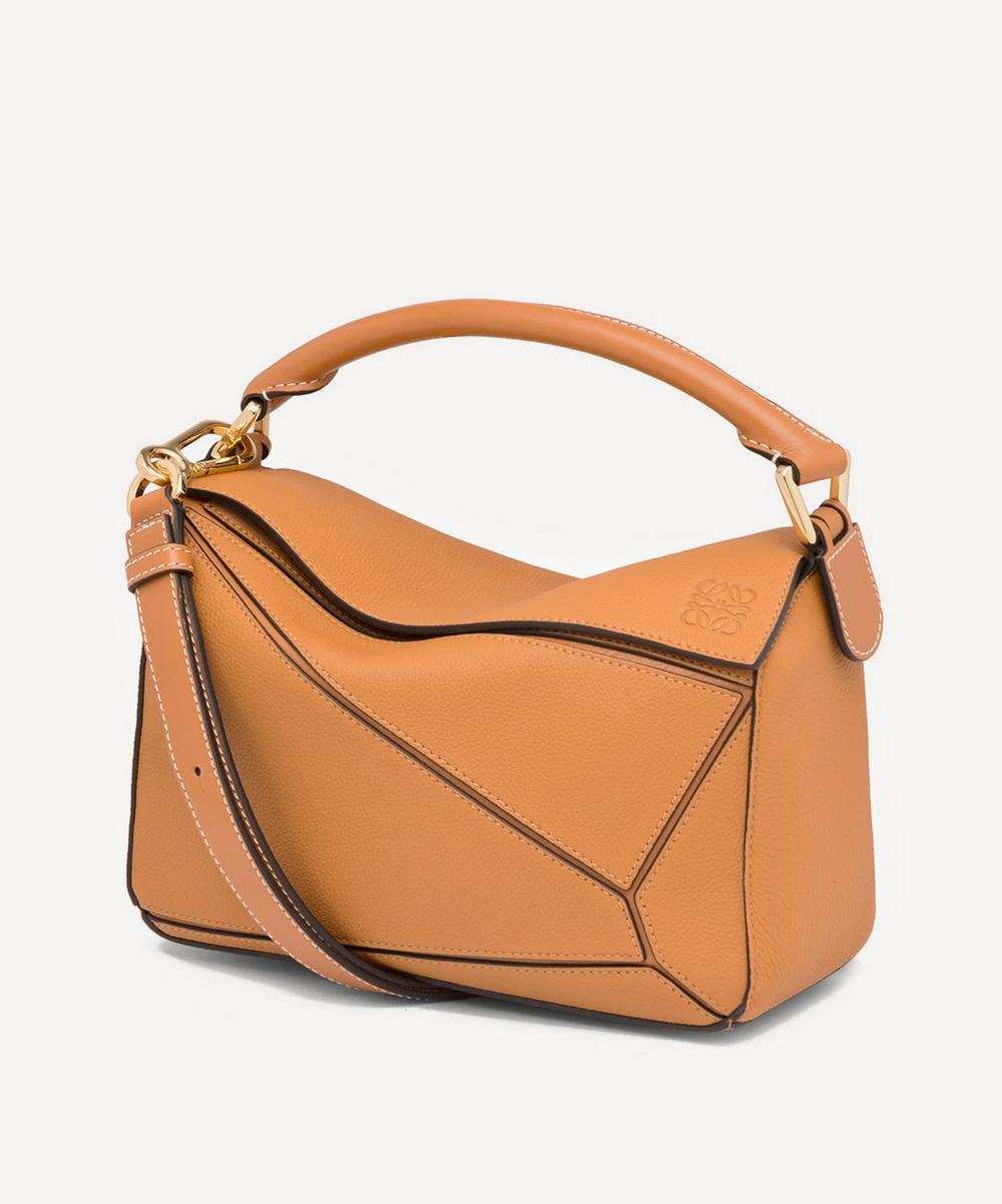 Loewe Small Puzzle Leather Shoulder Bag In Caramel