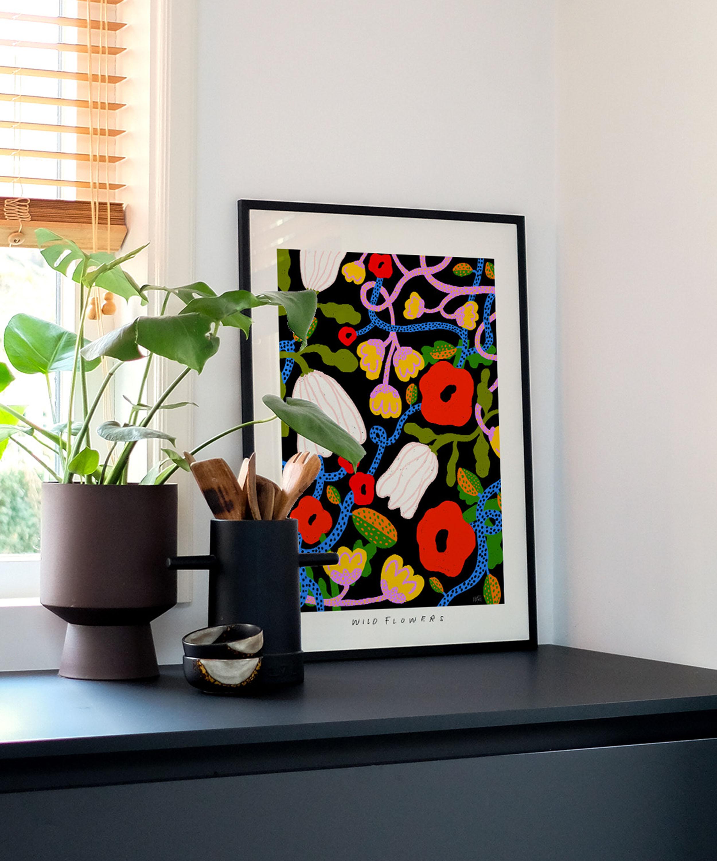 Pstr Studio Unframed Wild Flowers Print In Assorted