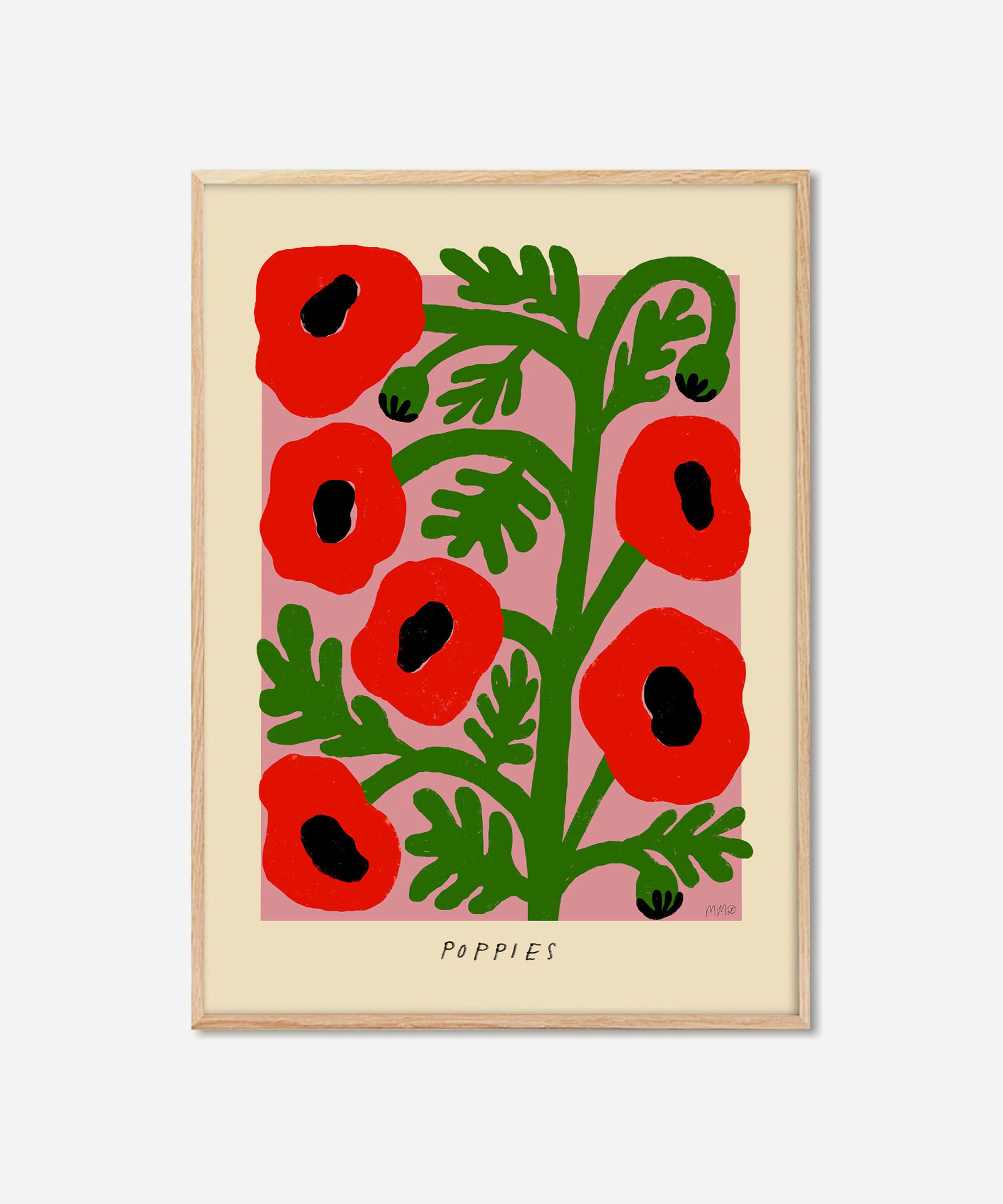 Pstr Studio Unframed Poppies Print In Assorted