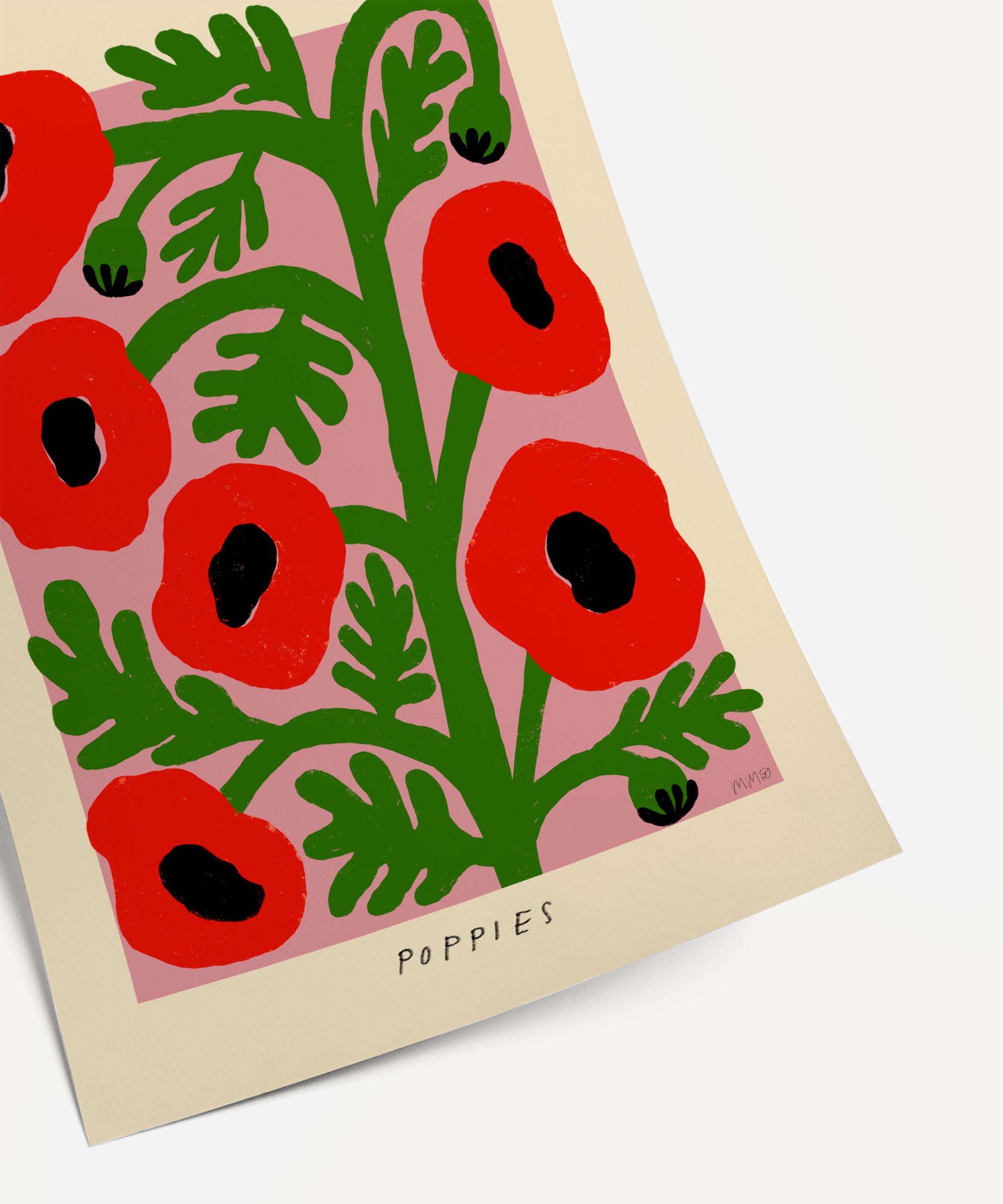 Pstr Studio Unframed Poppies Print In Assorted