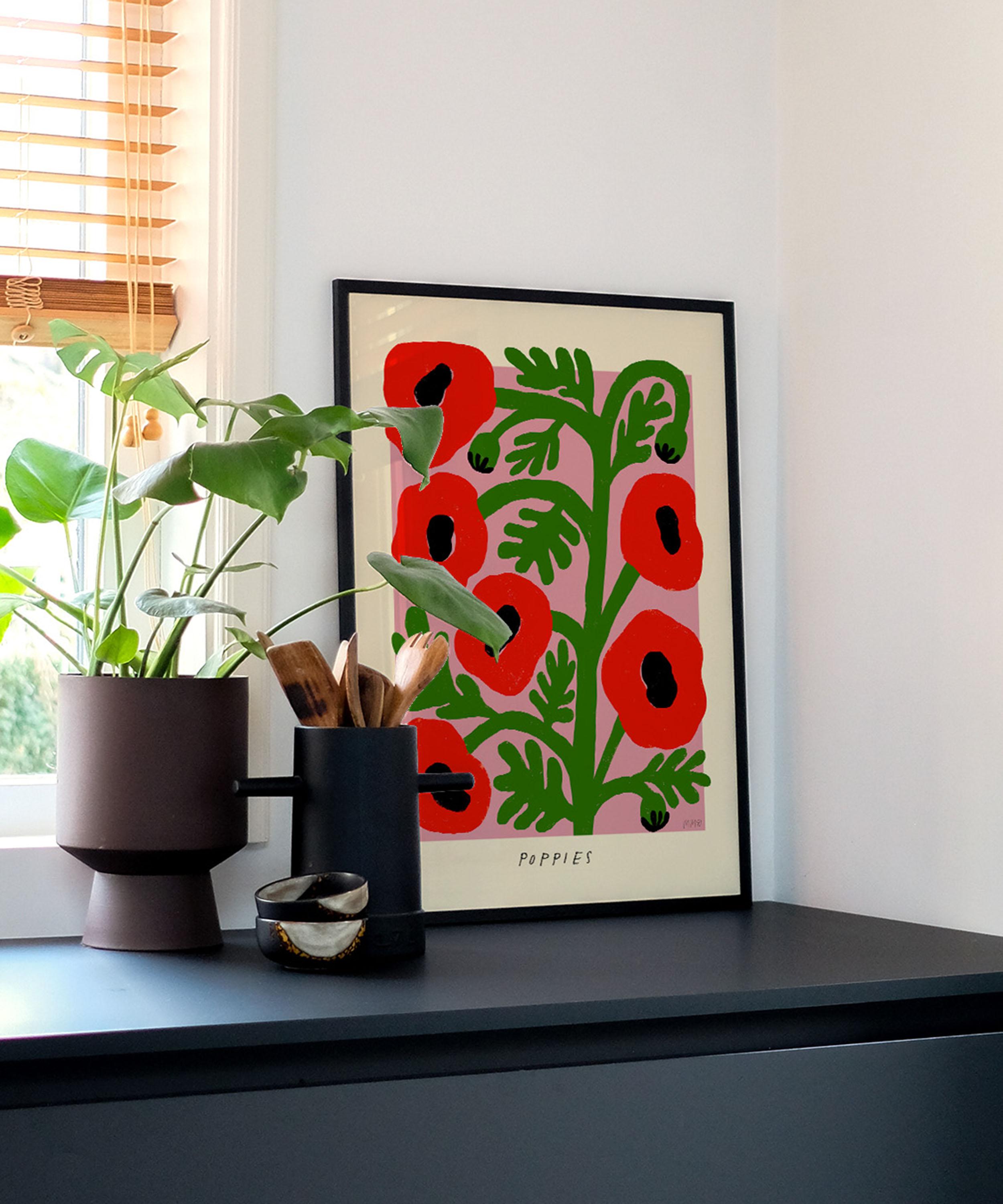 Pstr Studio Unframed Poppies Print In Assorted