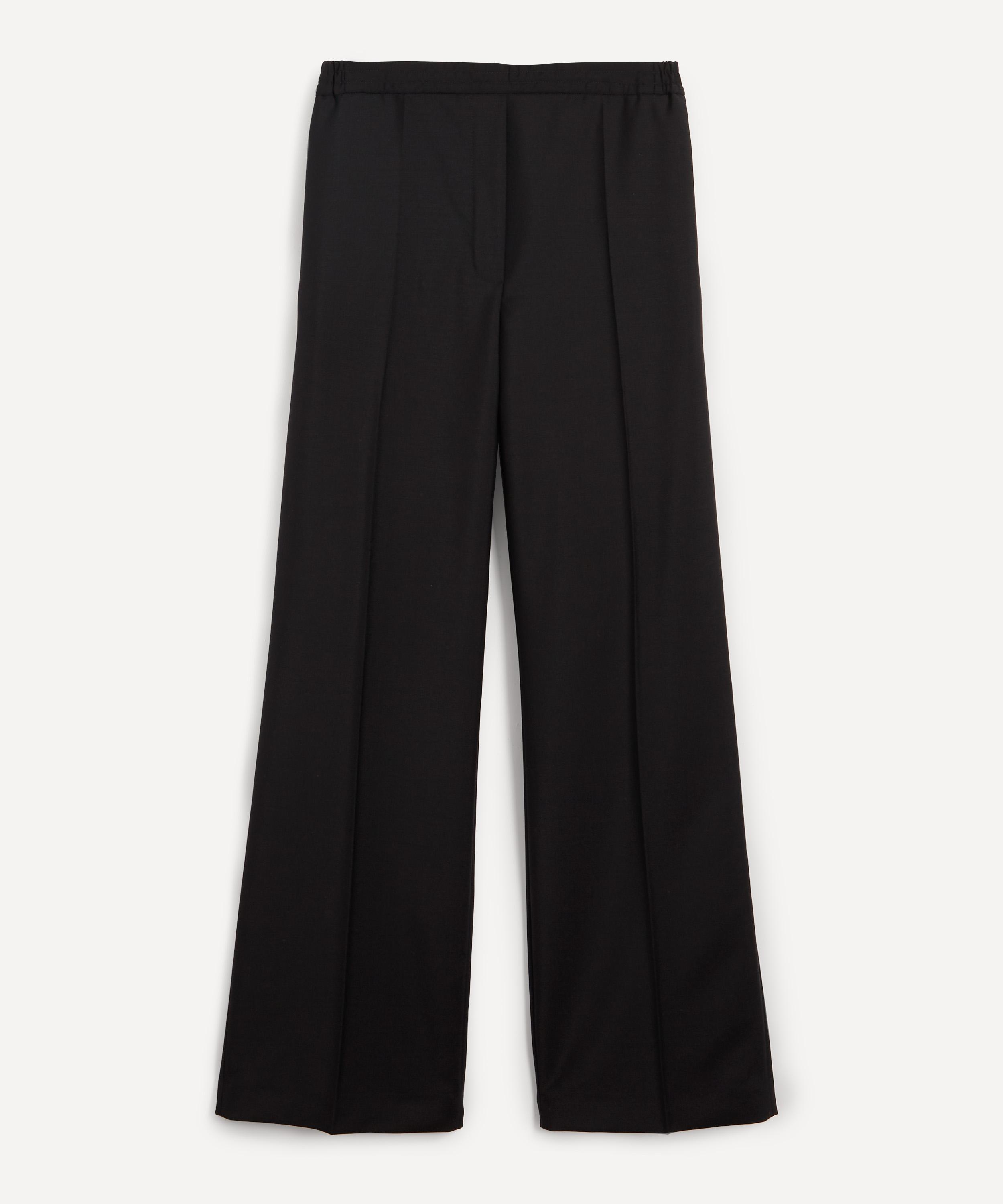 Acne Studios Wool-mohair Elastic-waist Trousers - Size 8 In Black