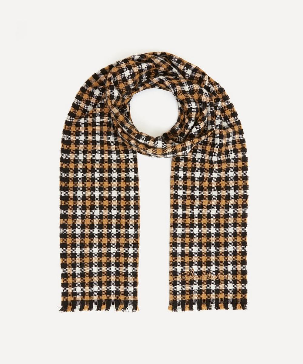Acne Studios - Embroidered Check Scarf image number 0
