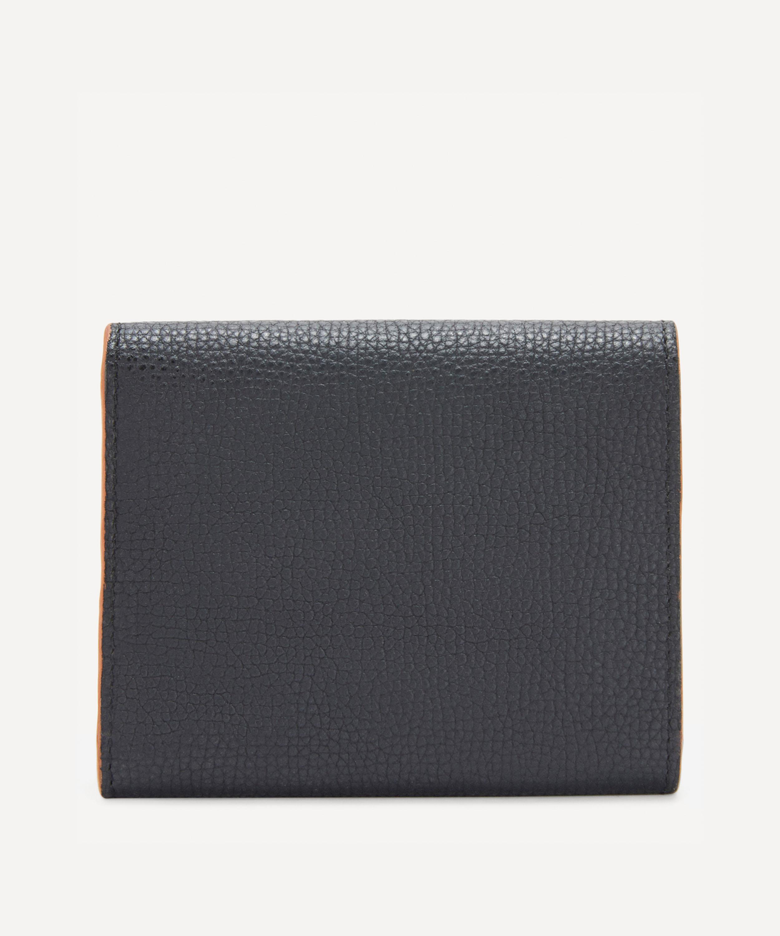 Loewe Anagram Leather Six Card Trifold Wallet In Black