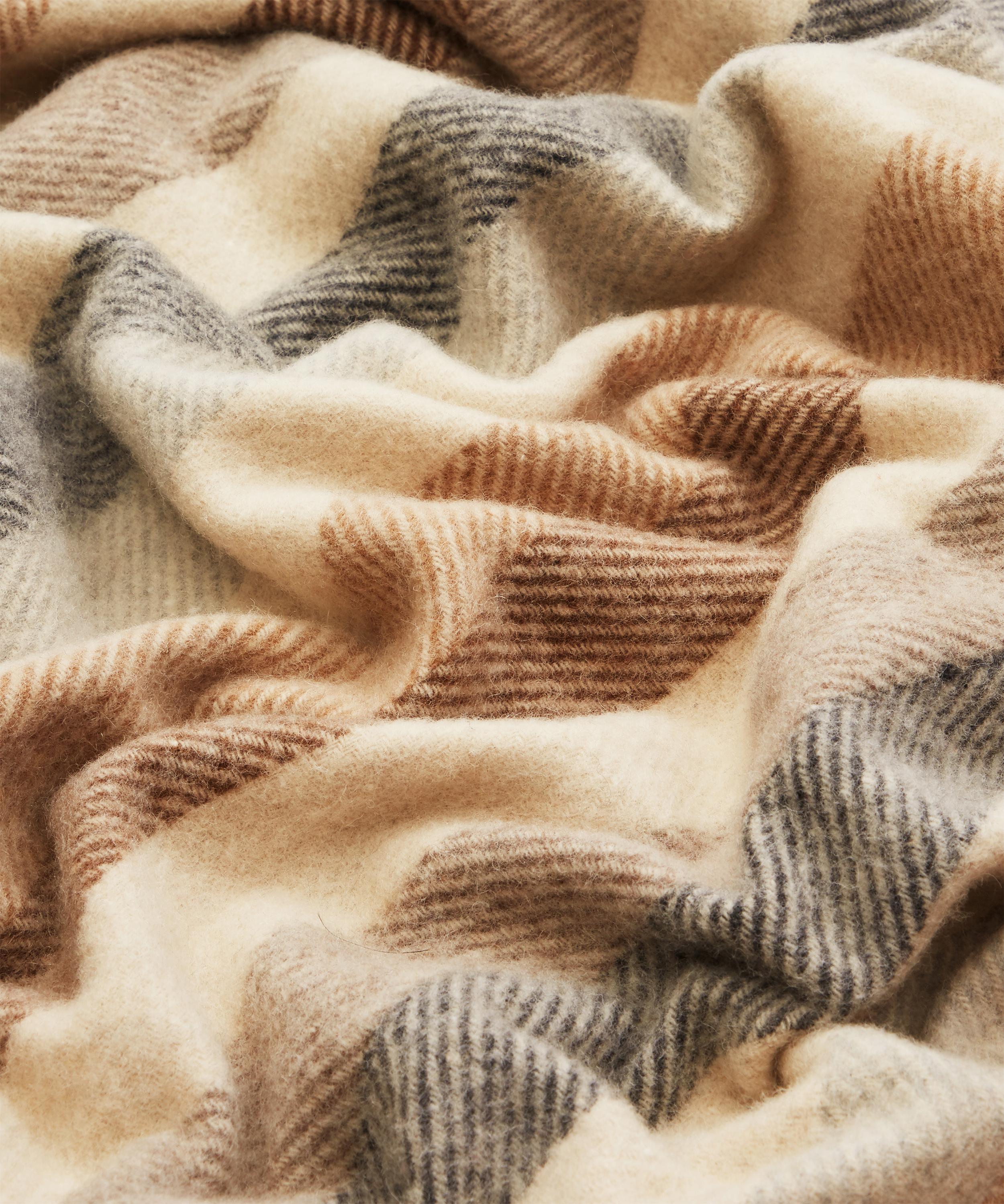 Shop The Tartan Blanket Co. Neutral Stripe Recycled Wool Picnic Blanket